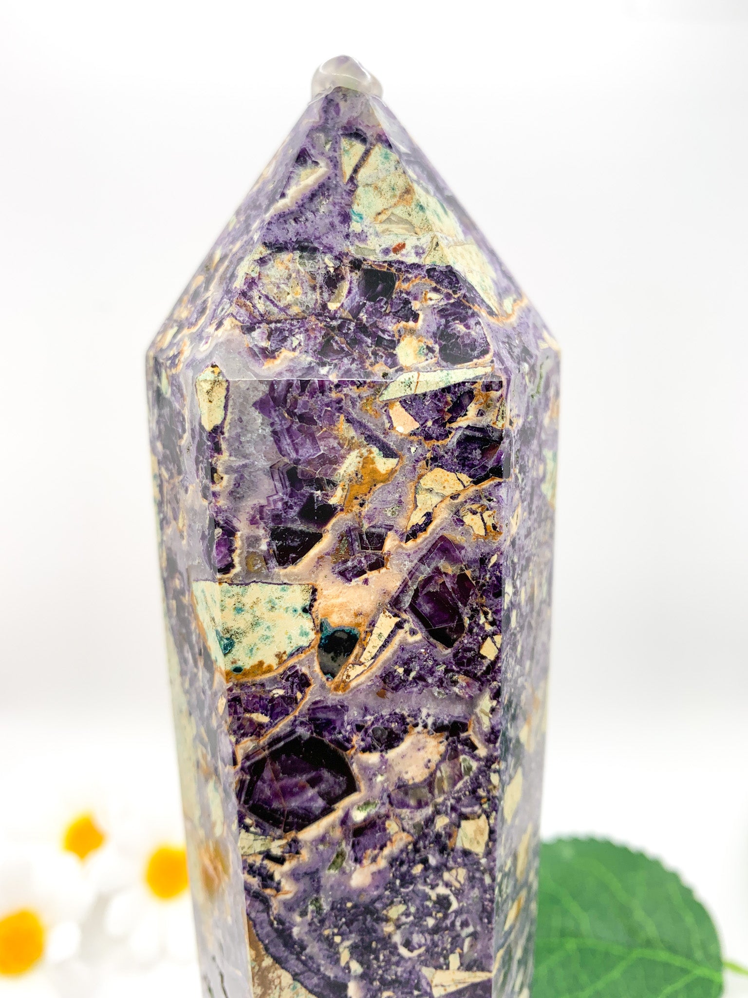"Iced Tea" Fluorite Tower - Crystal Love Treasures