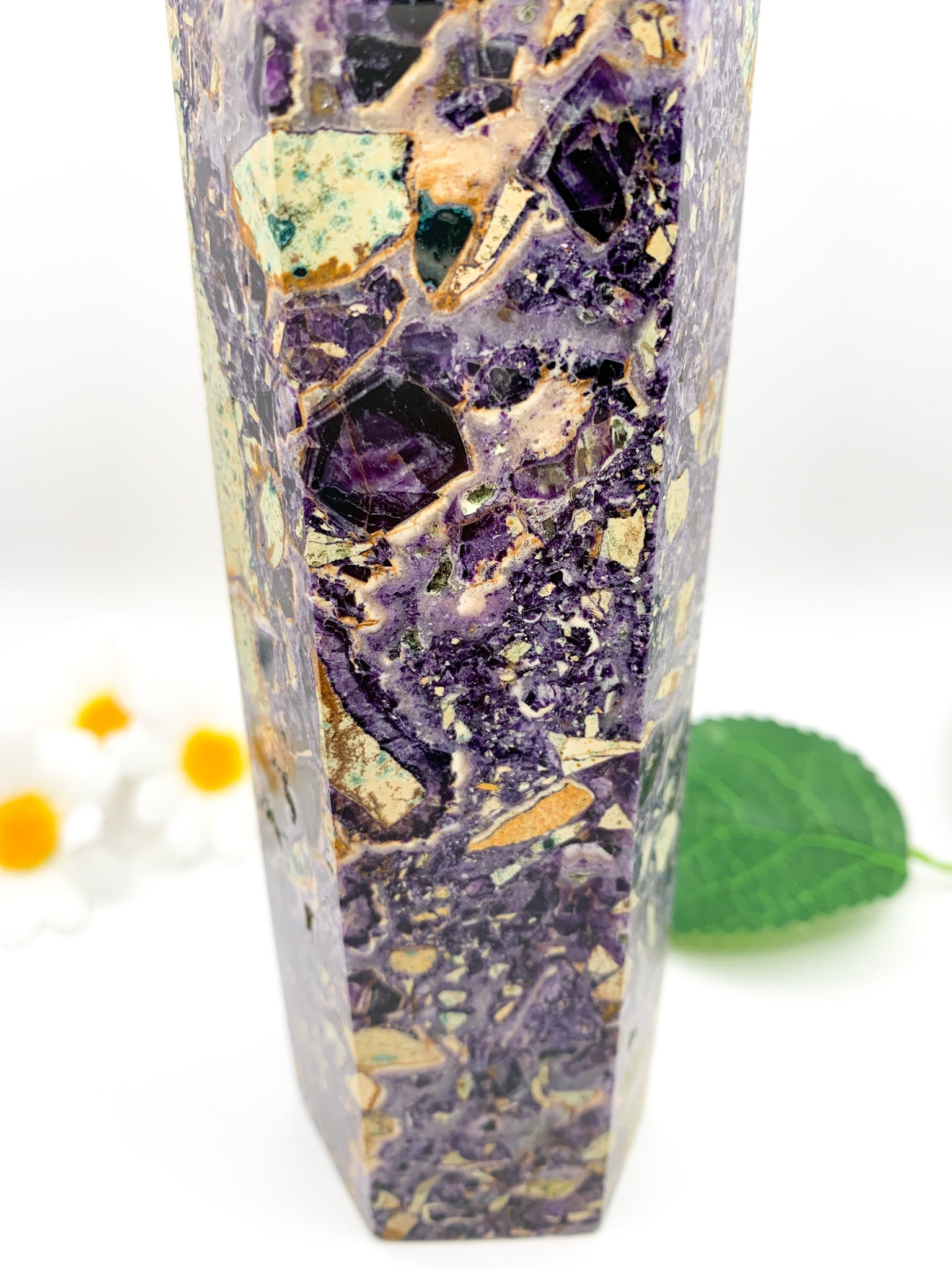 "Iced Tea" Fluorite Tower - Crystal Love Treasures