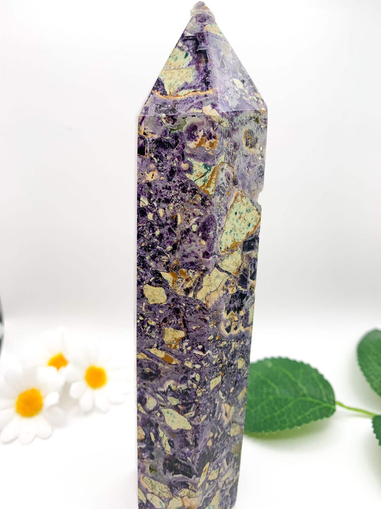 "Iced Tea" Fluorite Tower - Crystal Love Treasures