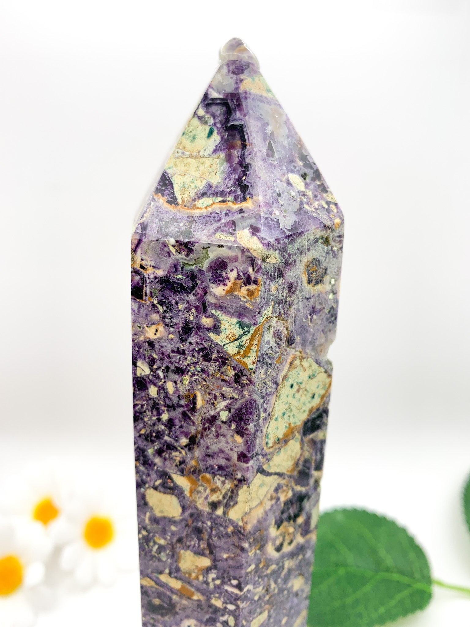"Iced Tea" Fluorite Tower - Crystal Love Treasures
