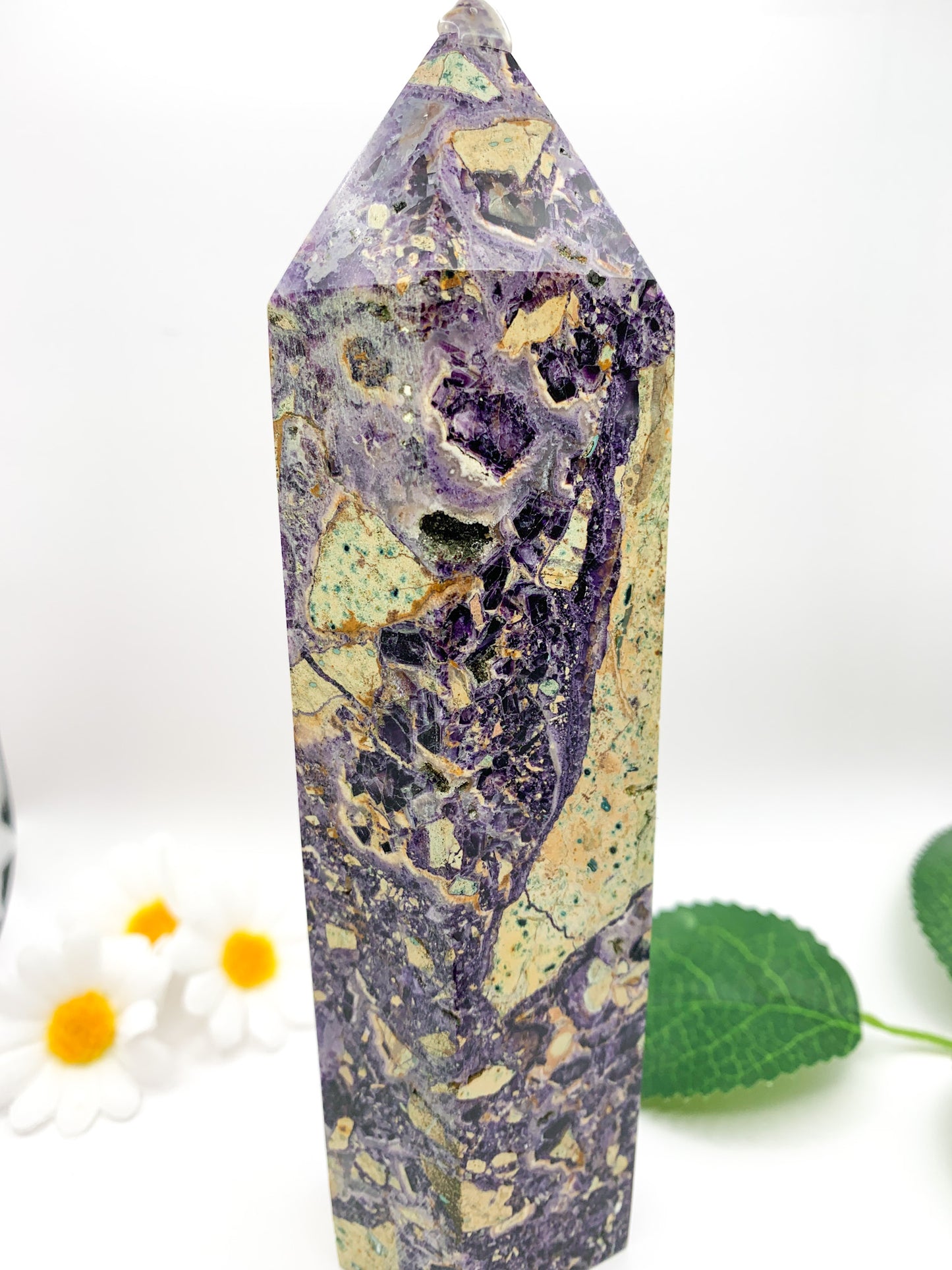 "Iced Tea" Fluorite Tower - Crystal Love Treasures