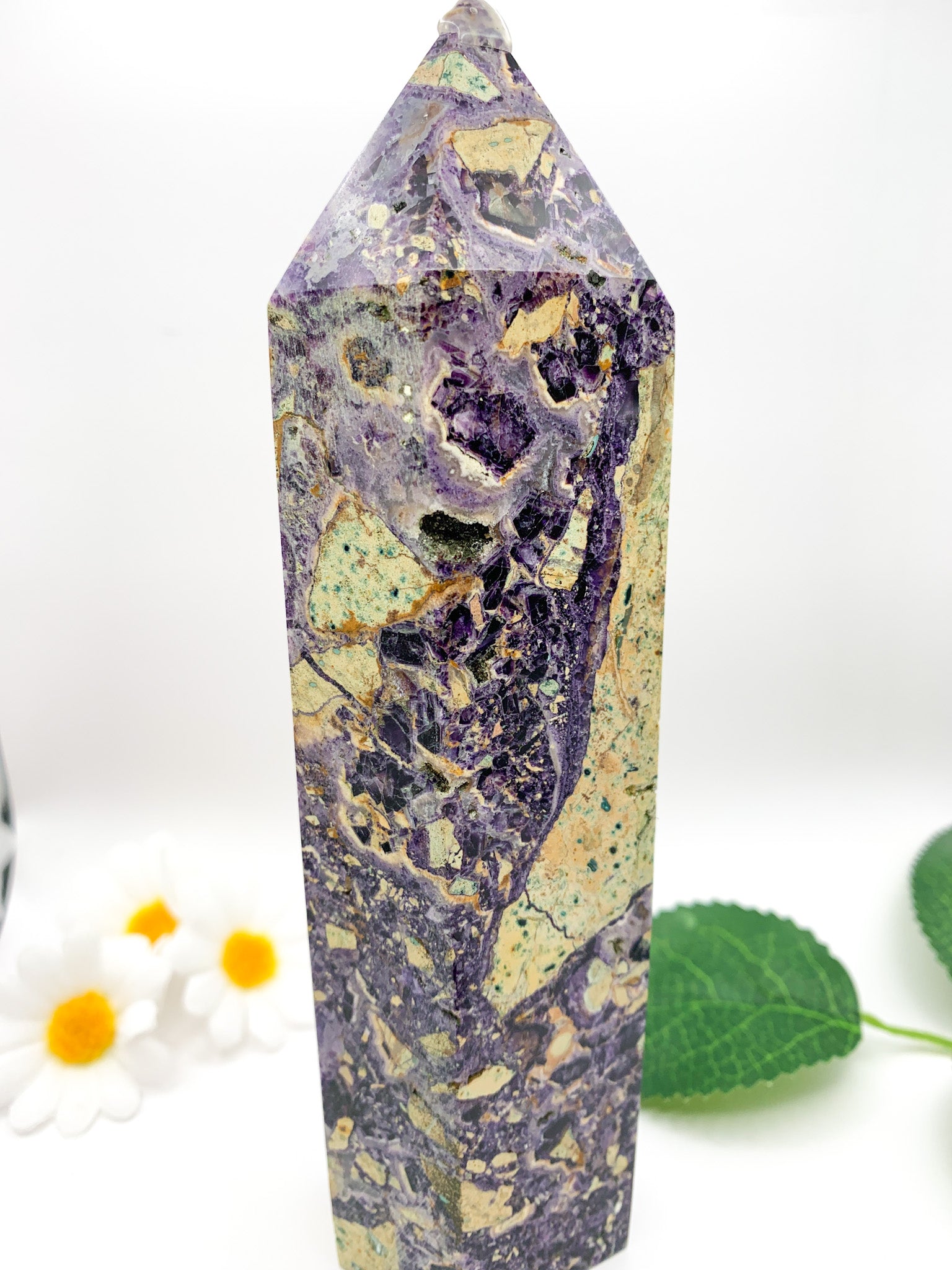 "Iced Tea" Fluorite Tower - Crystal Love Treasures