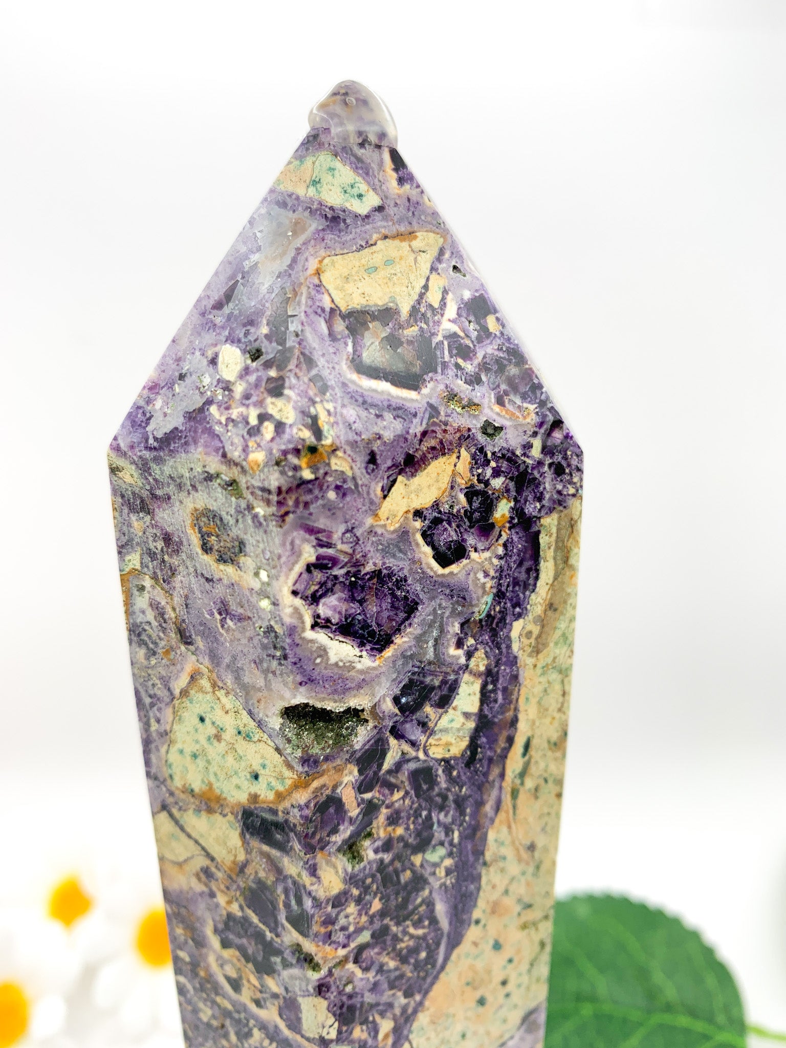 "Iced Tea" Fluorite Tower - Crystal Love Treasures