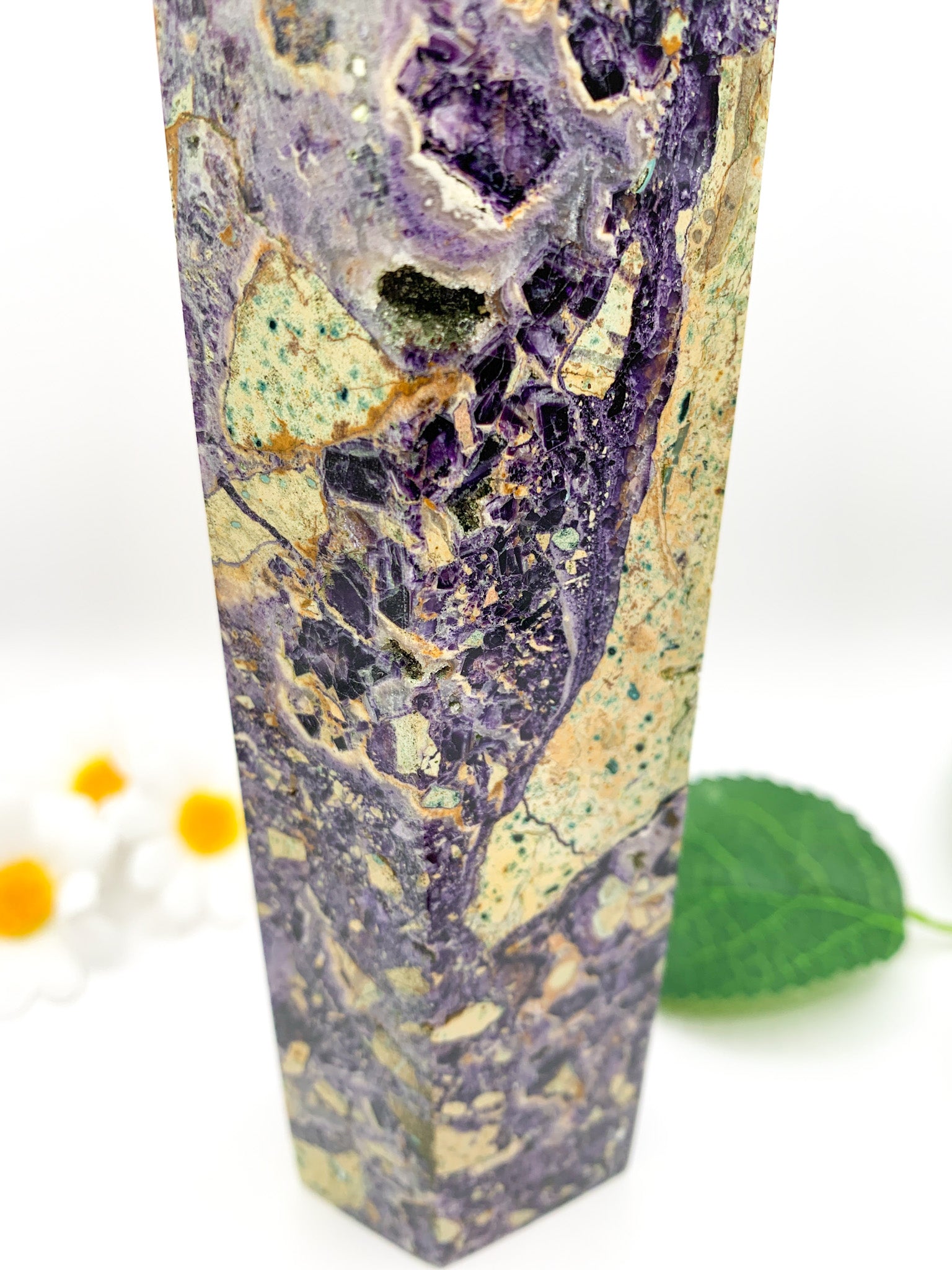 "Iced Tea" Fluorite Tower - Crystal Love Treasures