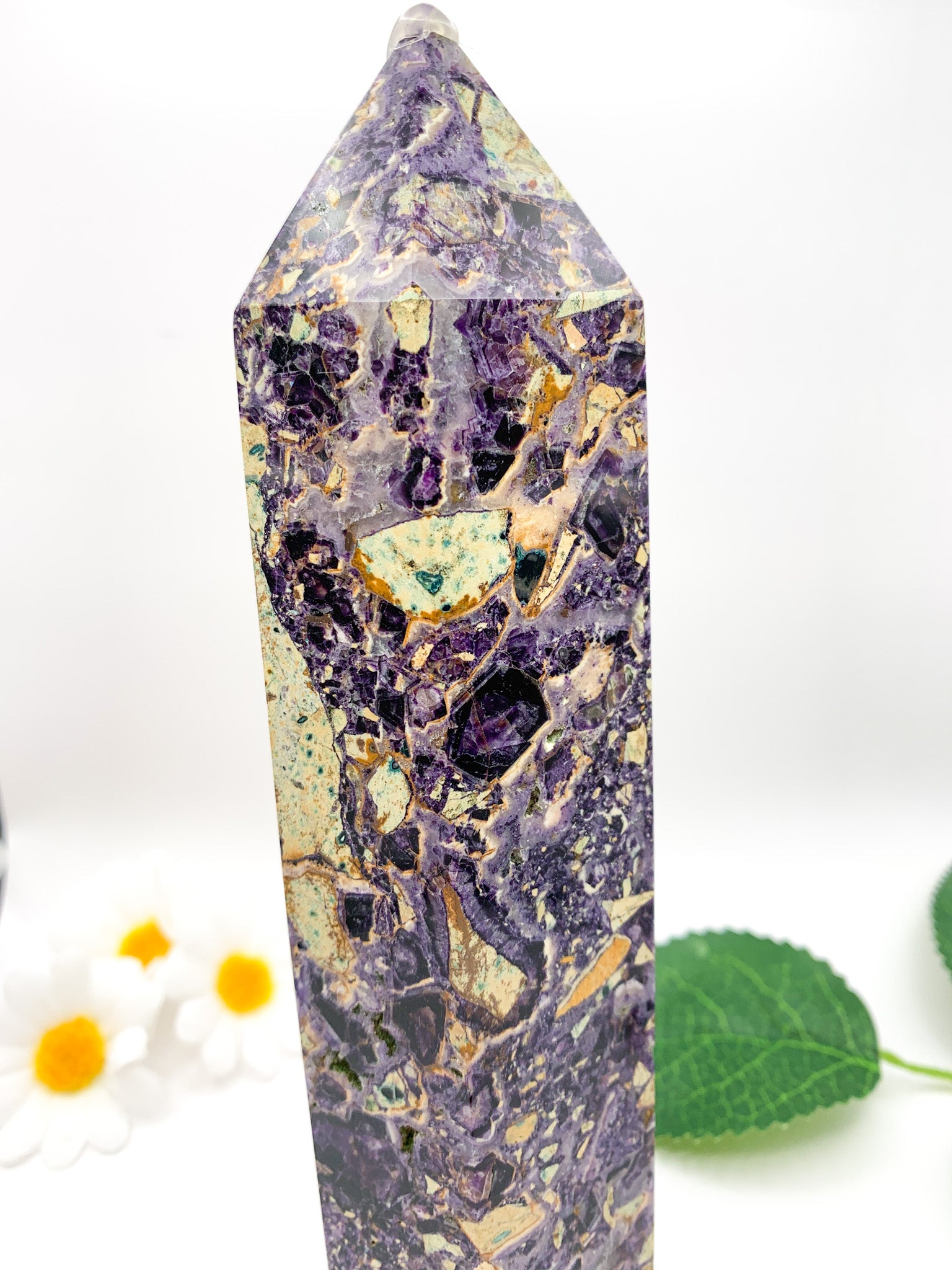 "Iced Tea" Fluorite Tower - Crystal Love Treasures