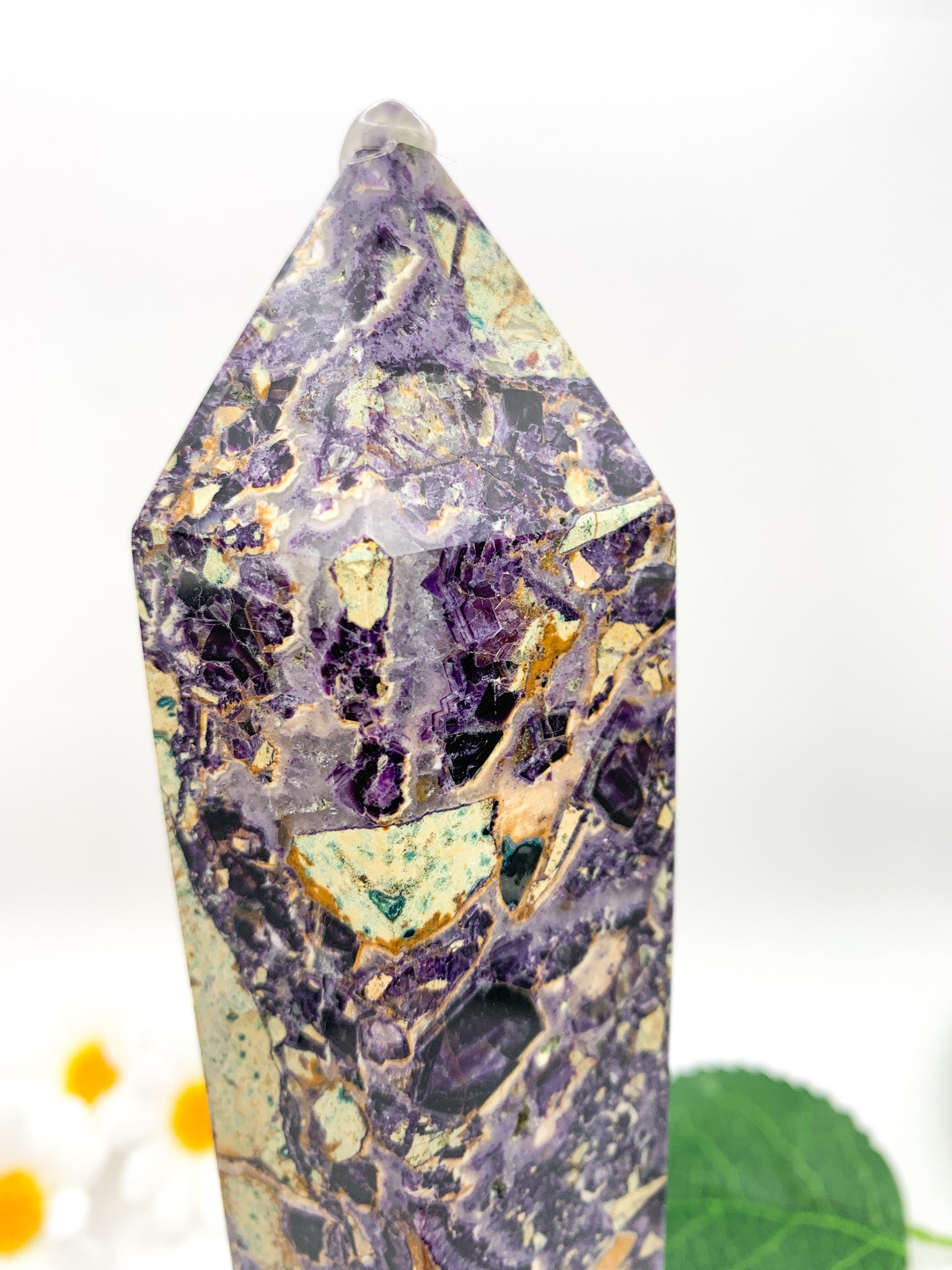 "Iced Tea" Fluorite Tower - Crystal Love Treasures