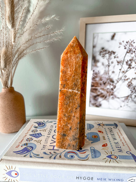 Orange Sunstone Crystal Tower - Crystal Love Treasures