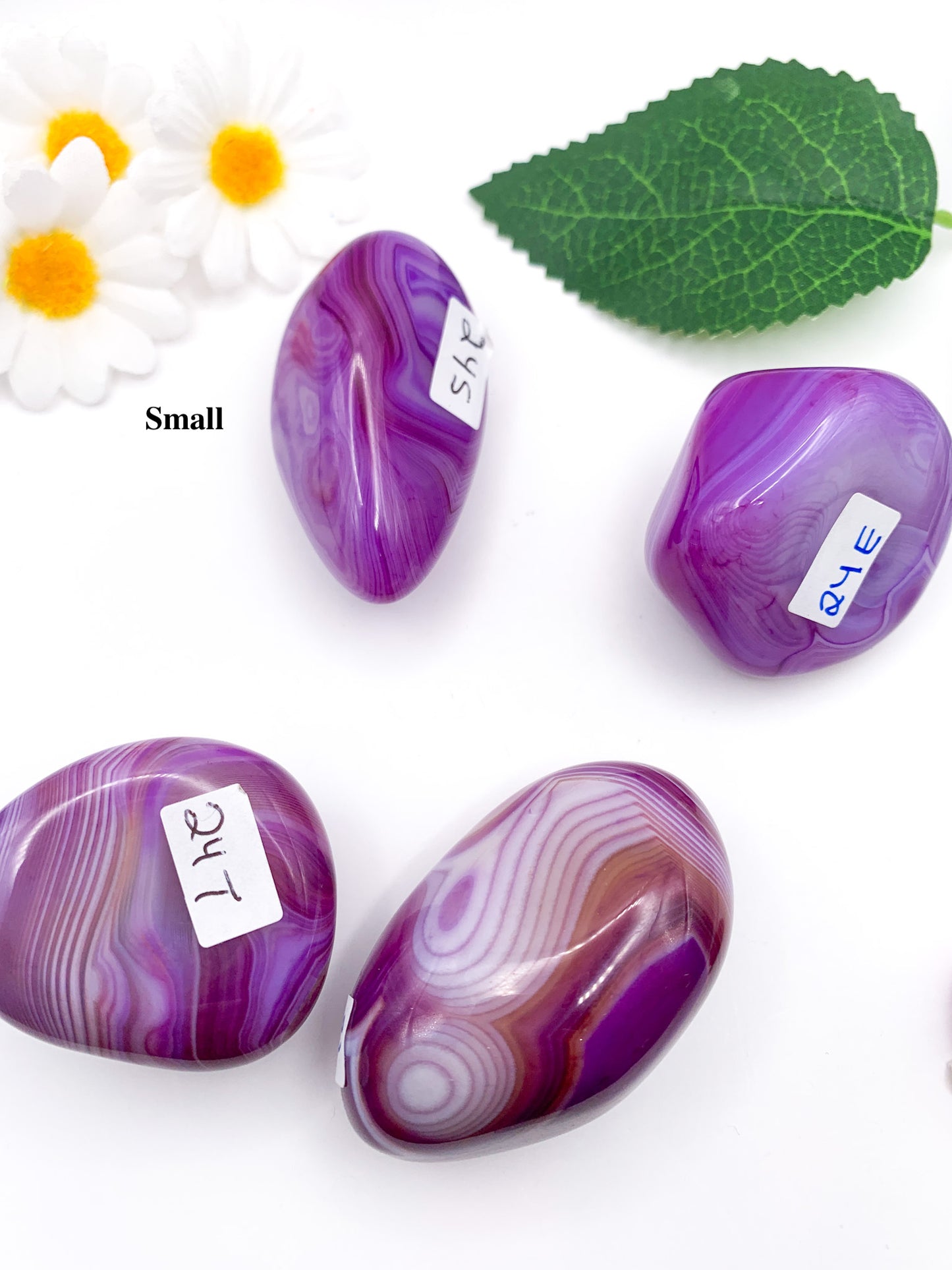 Purple Agate Palm Stone - Crystal Love Treasures