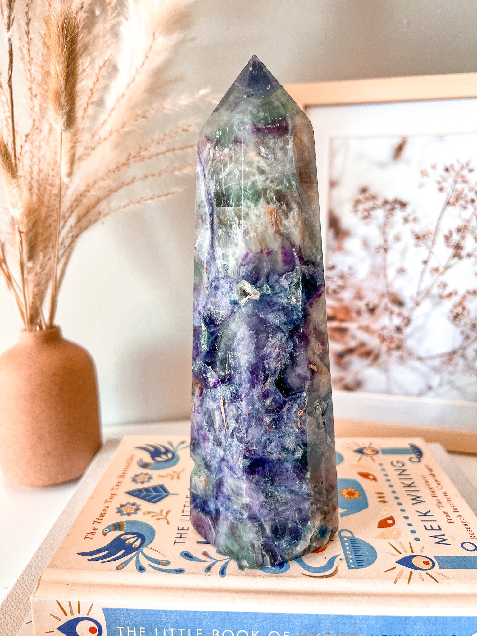 Rainbow Fluorite Tower - Crystal Love Treasures