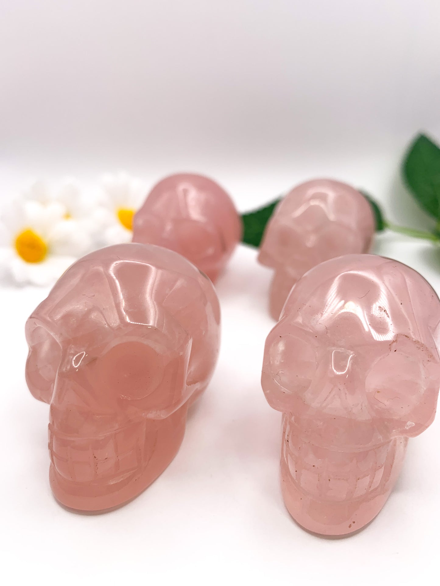 Rose Quartz Skull - Crystal Love Treasures