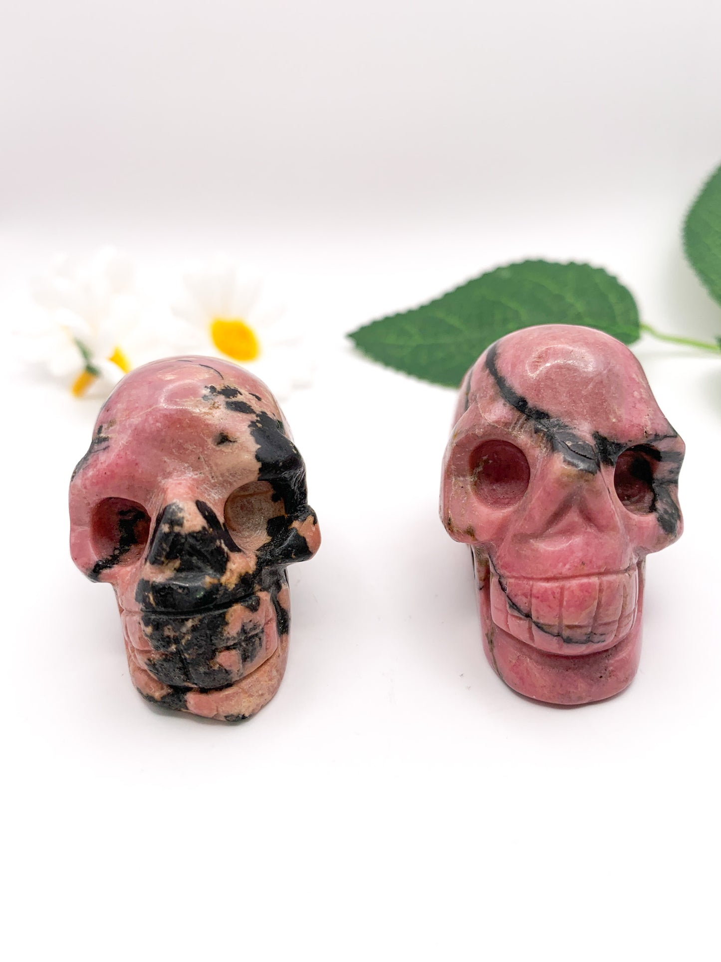 Rhodonite Skull - Crystal Love Treasures