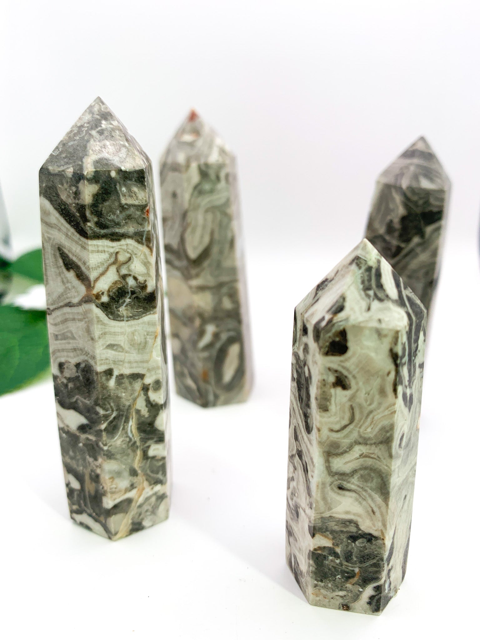Spiderweb Jasper Tower (Net Jasper) - Crystal Love Treasures