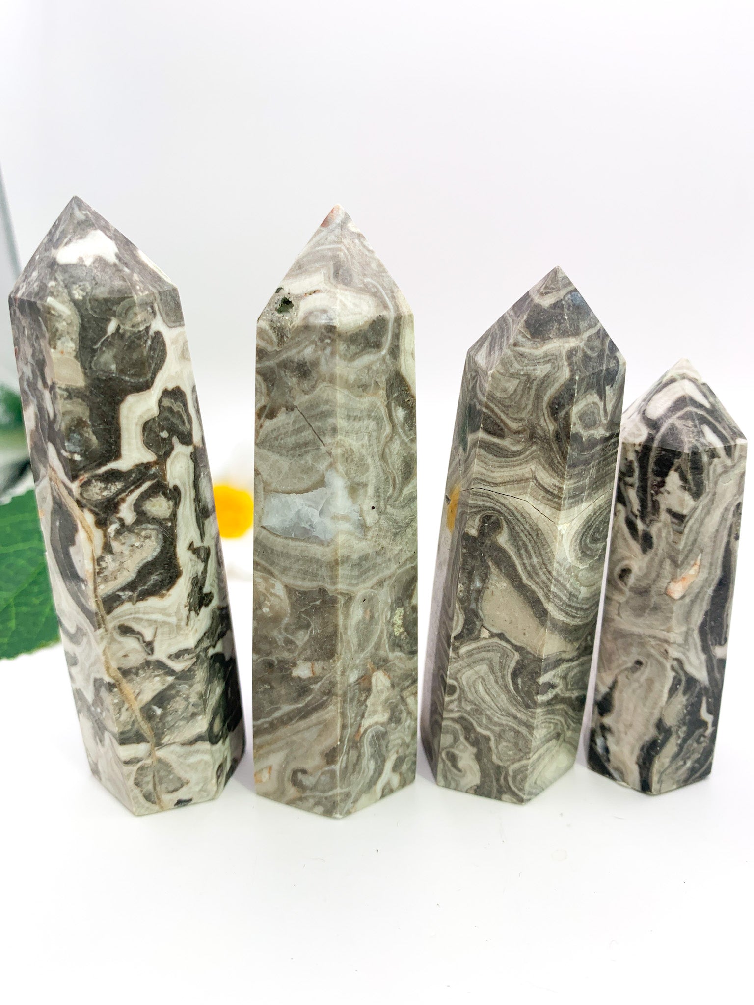 Spiderweb Jasper Tower (Net Jasper) - Crystal Love Treasures