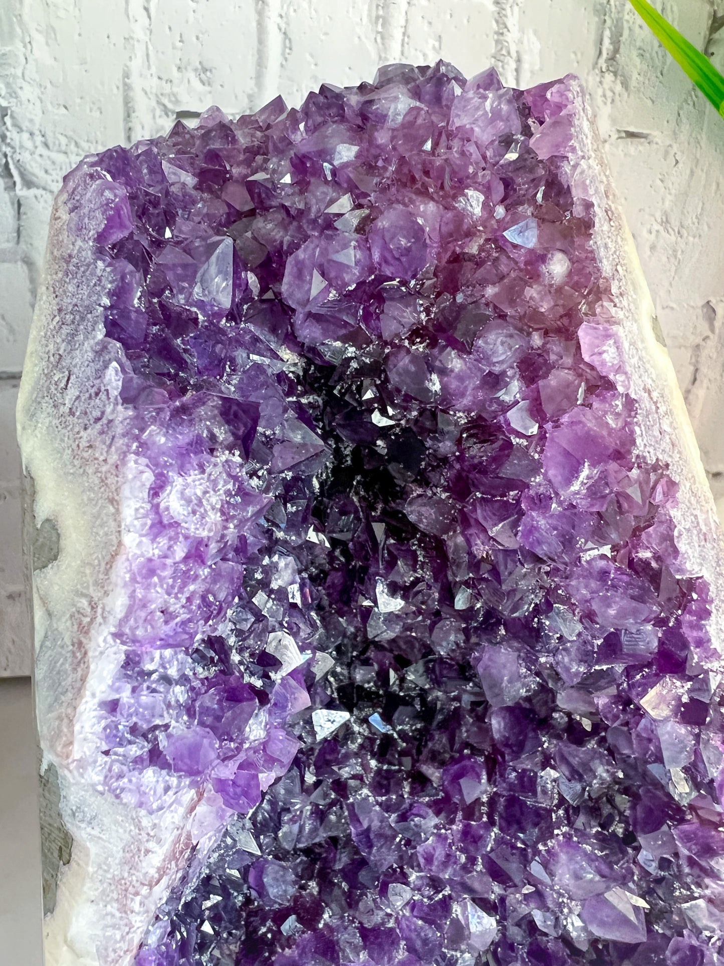 Amethyst Cut base with Quartz inclusions - Crystal Love Treasures