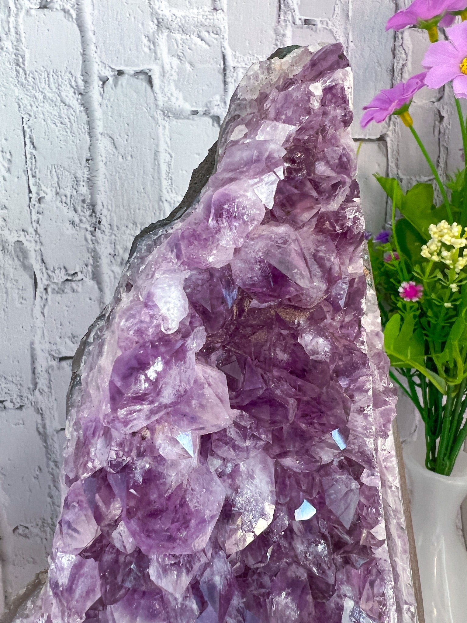 Raw Amethyst with Custom Stand - Crystal Love Treasures
