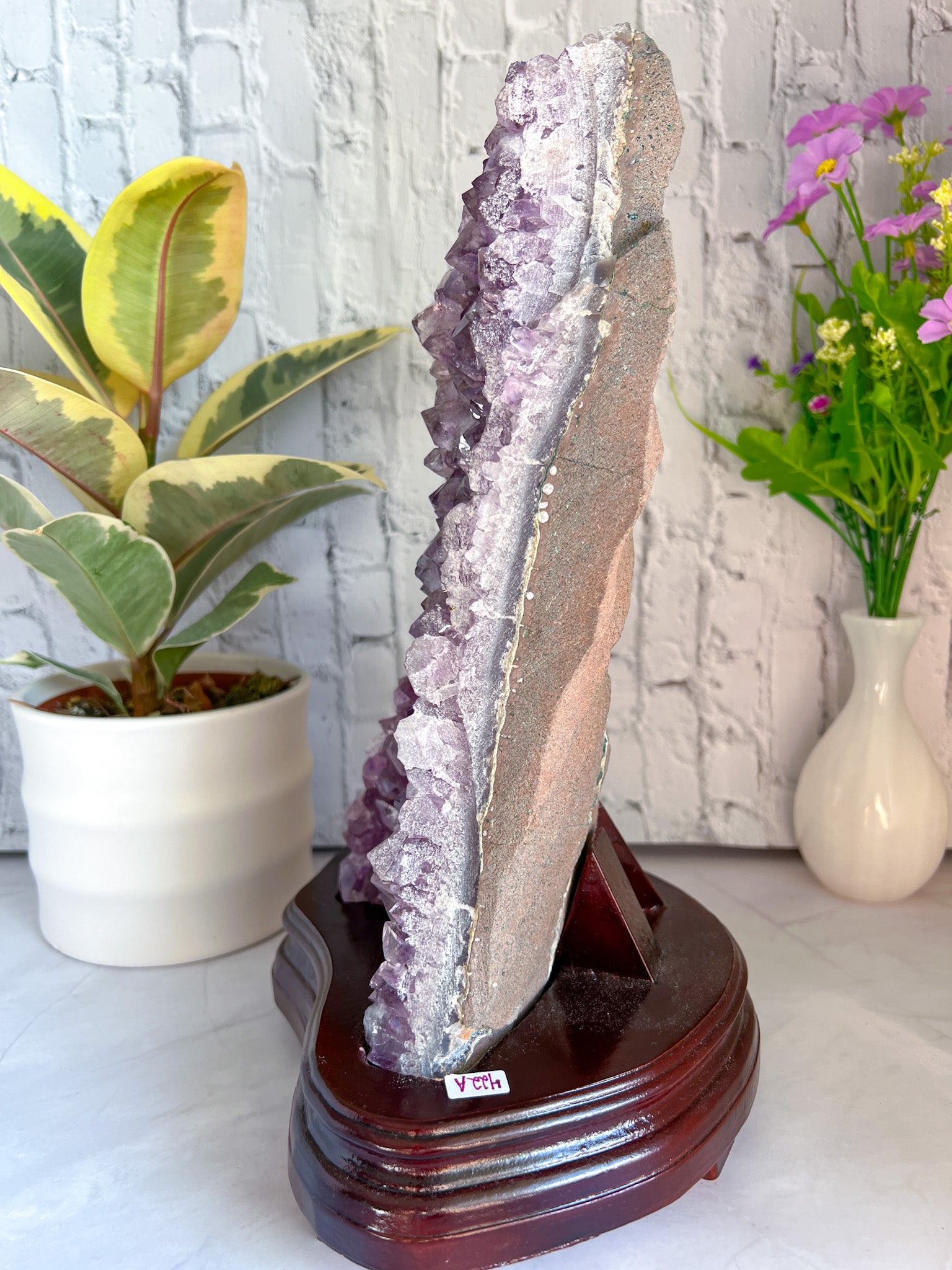 Raw Amethyst with Custom Stand - Crystal Love Treasures