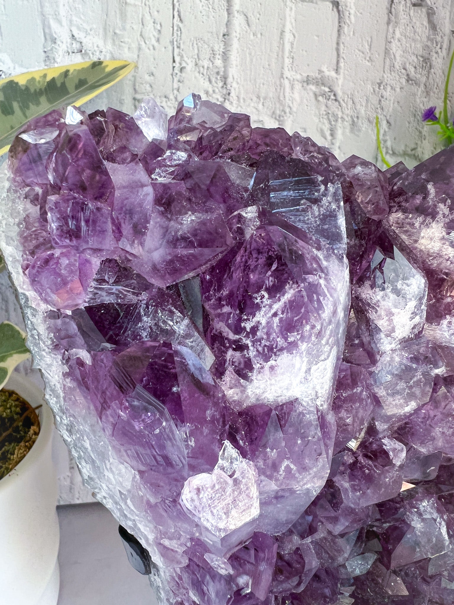 Raw Amethyst with Custom Stand - Crystal Love Treasures