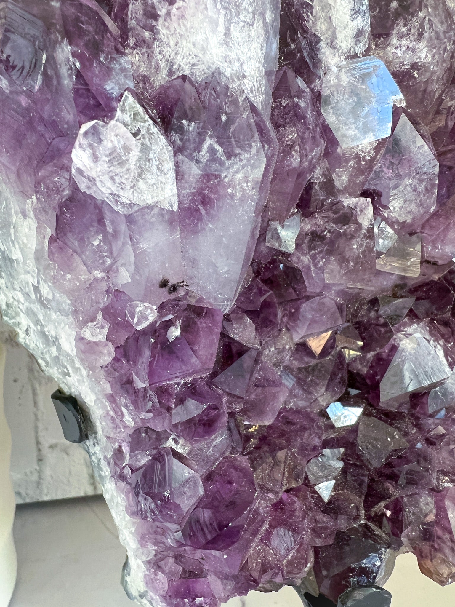 Raw Amethyst with Custom Stand - Crystal Love Treasures