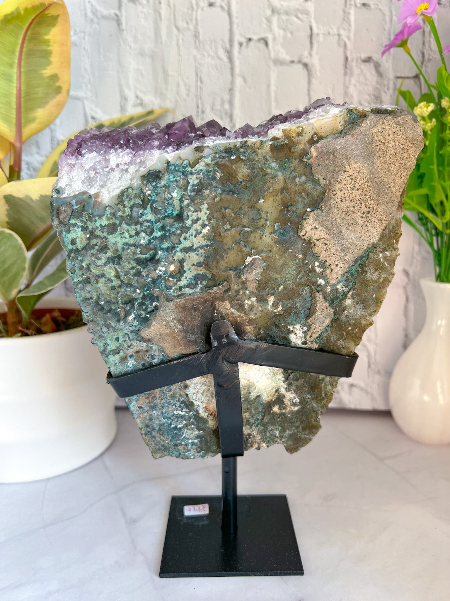 Raw Amethyst with Custom Stand - Crystal Love Treasures