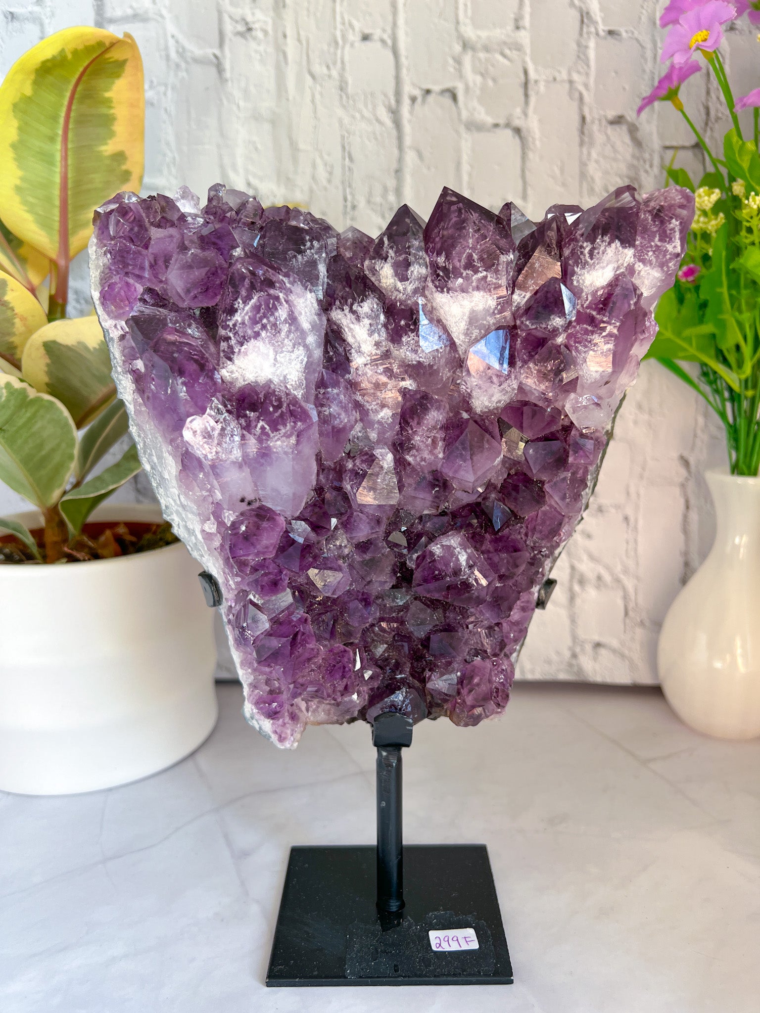 Raw Amethyst with Custom Stand - Crystal Love Treasures