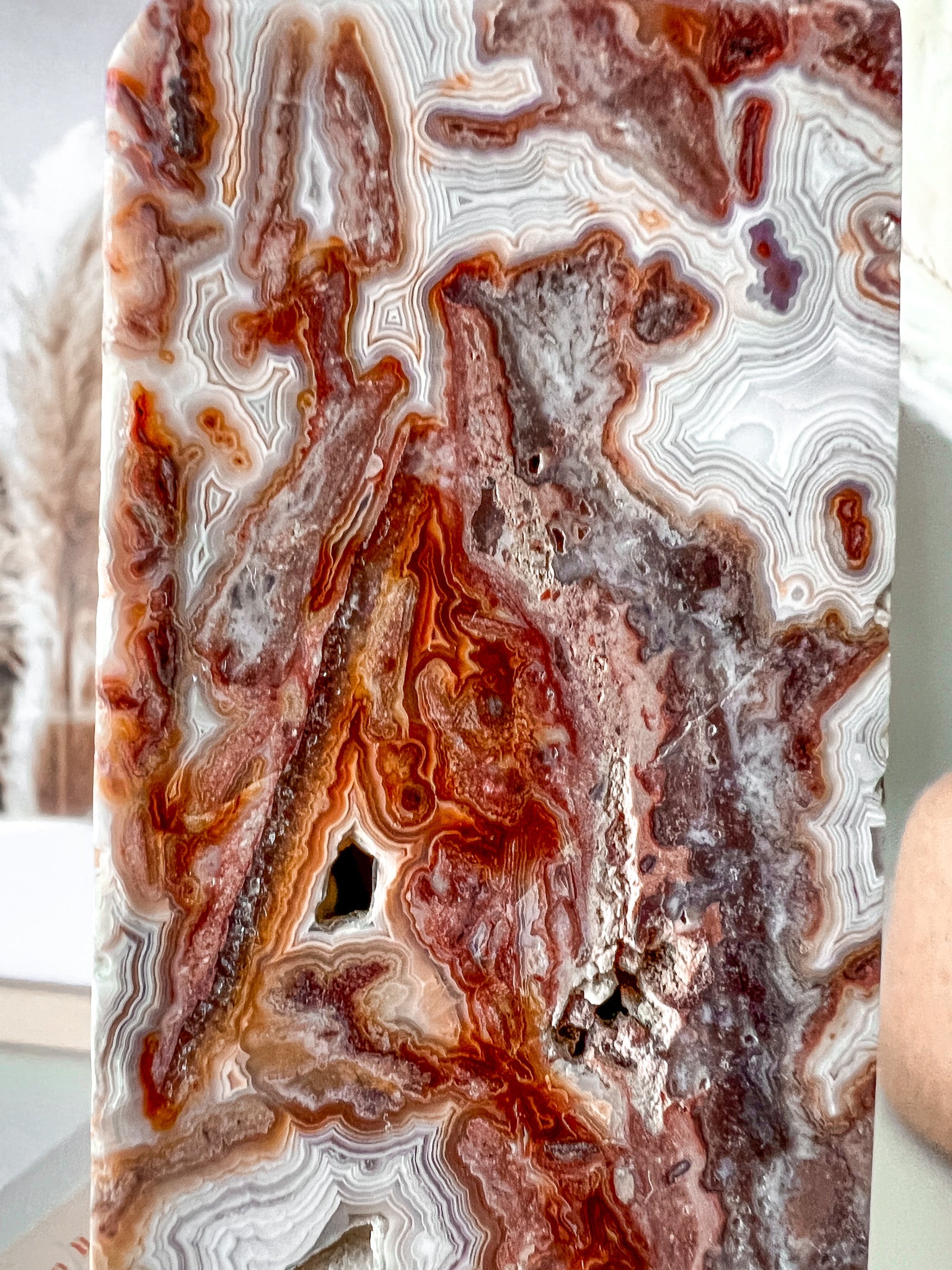 Mexican Lace Agate Tower - Crystal Love Treasures