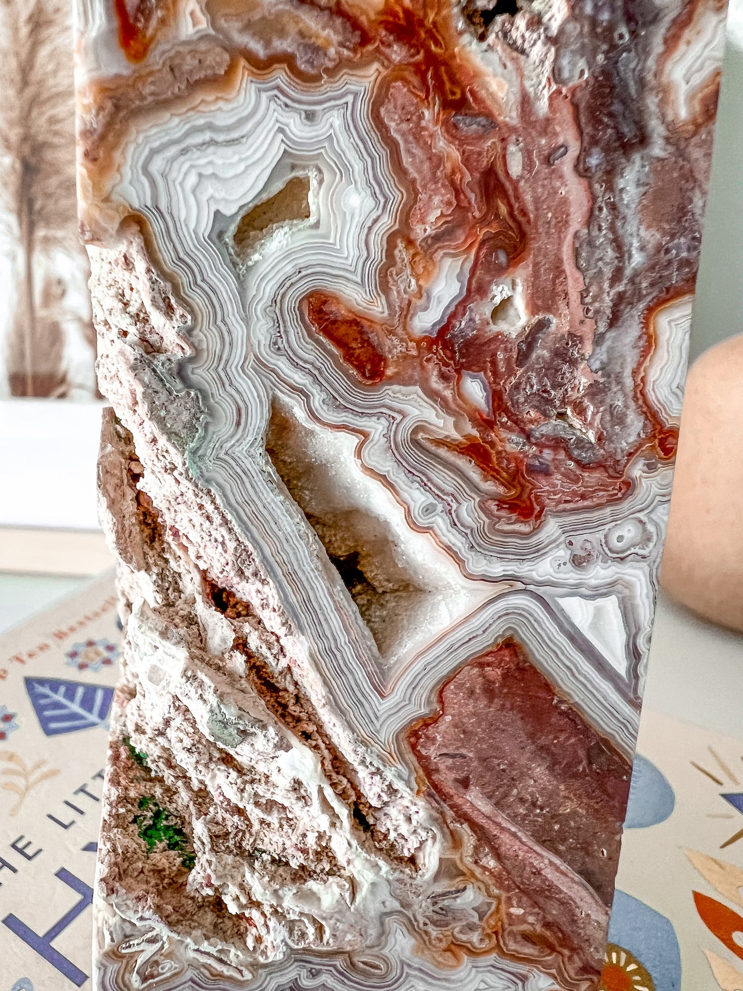 Mexican Lace Agate Tower - Crystal Love Treasures
