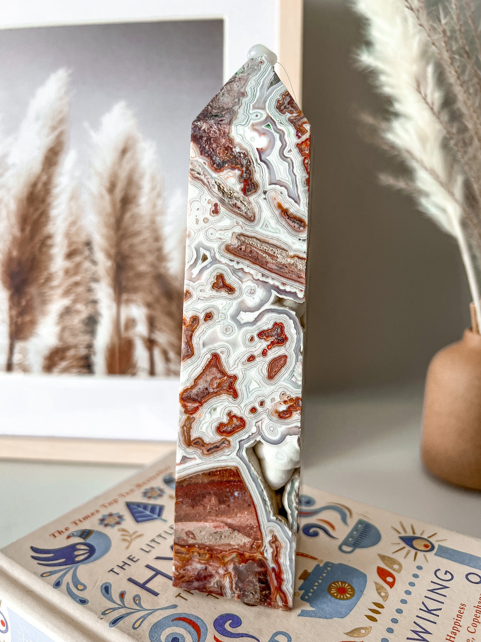 Mexican Lace Agate Tower - Crystal Love Treasures