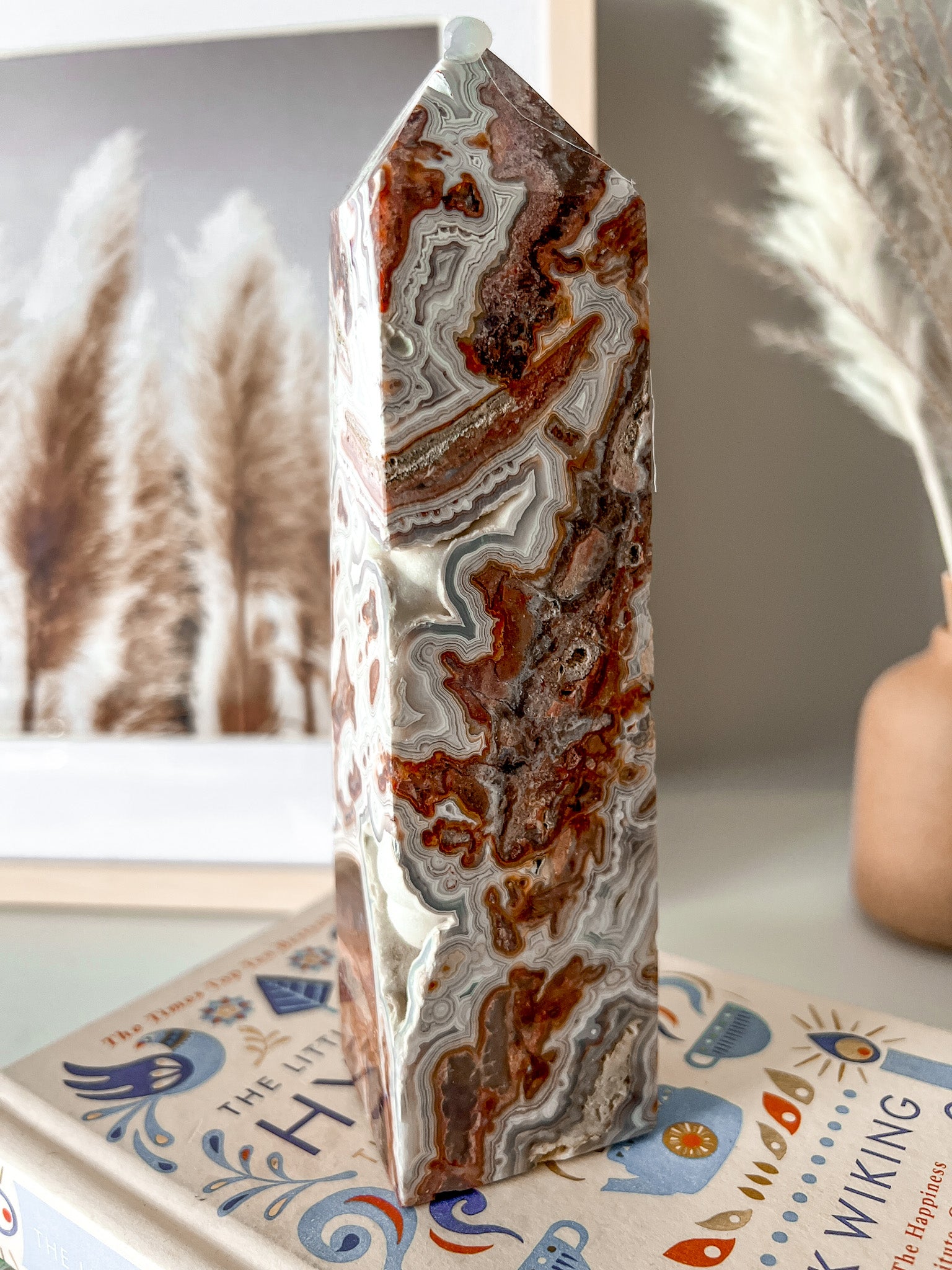 Mexican Lace Agate Tower - Crystal Love Treasures