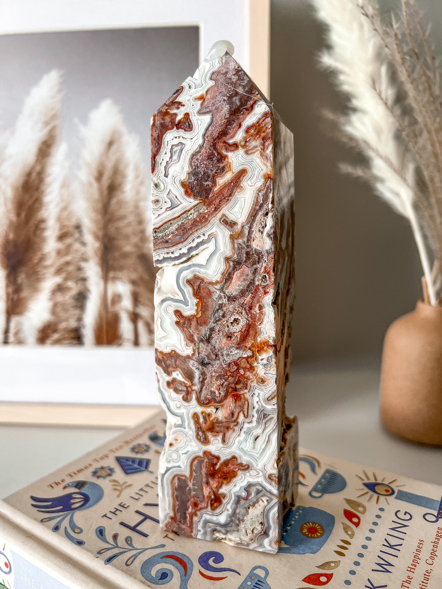 Mexican Lace Agate Tower - Crystal Love Treasures