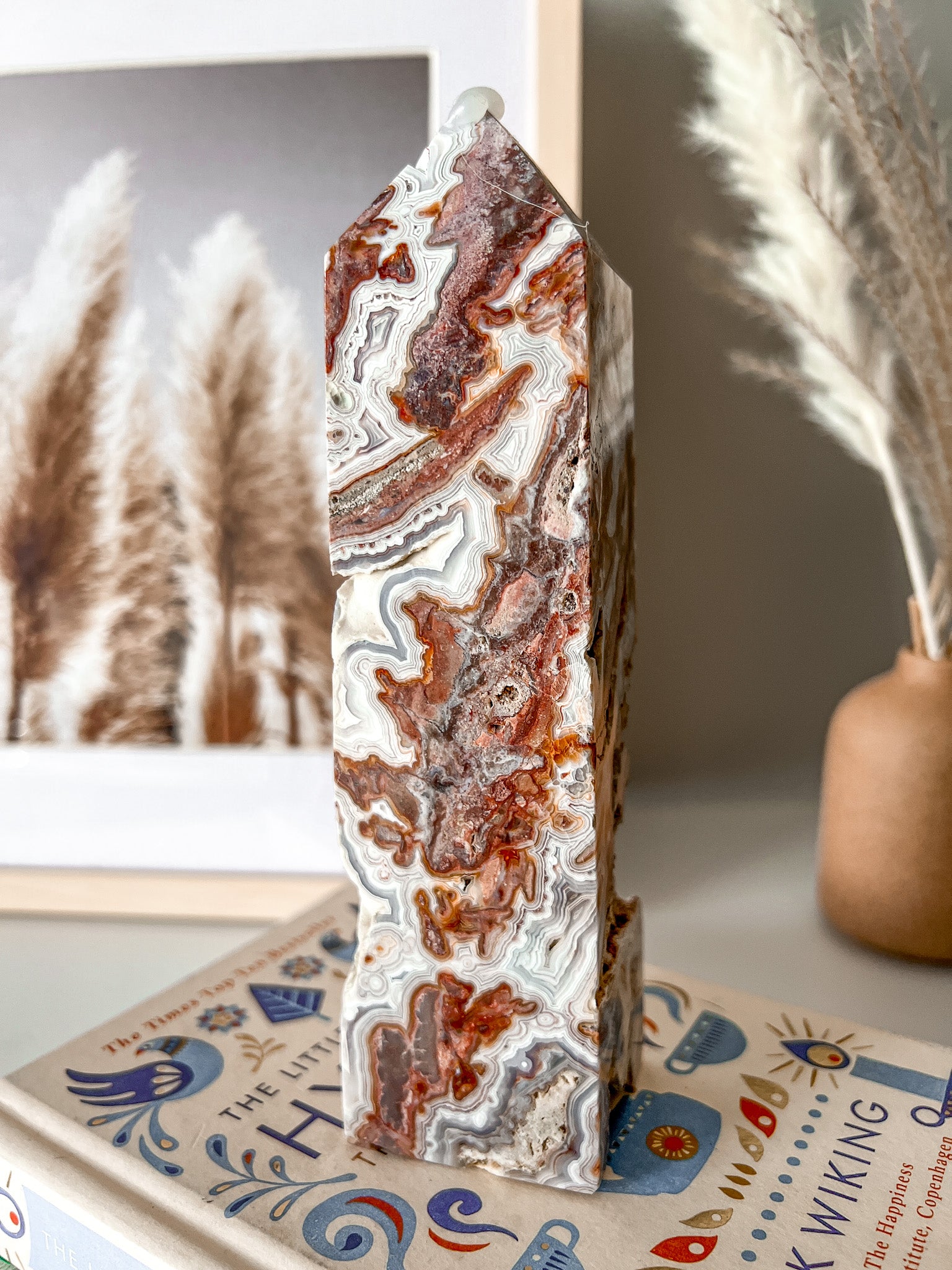 Mexican Lace Agate Tower - Crystal Love Treasures