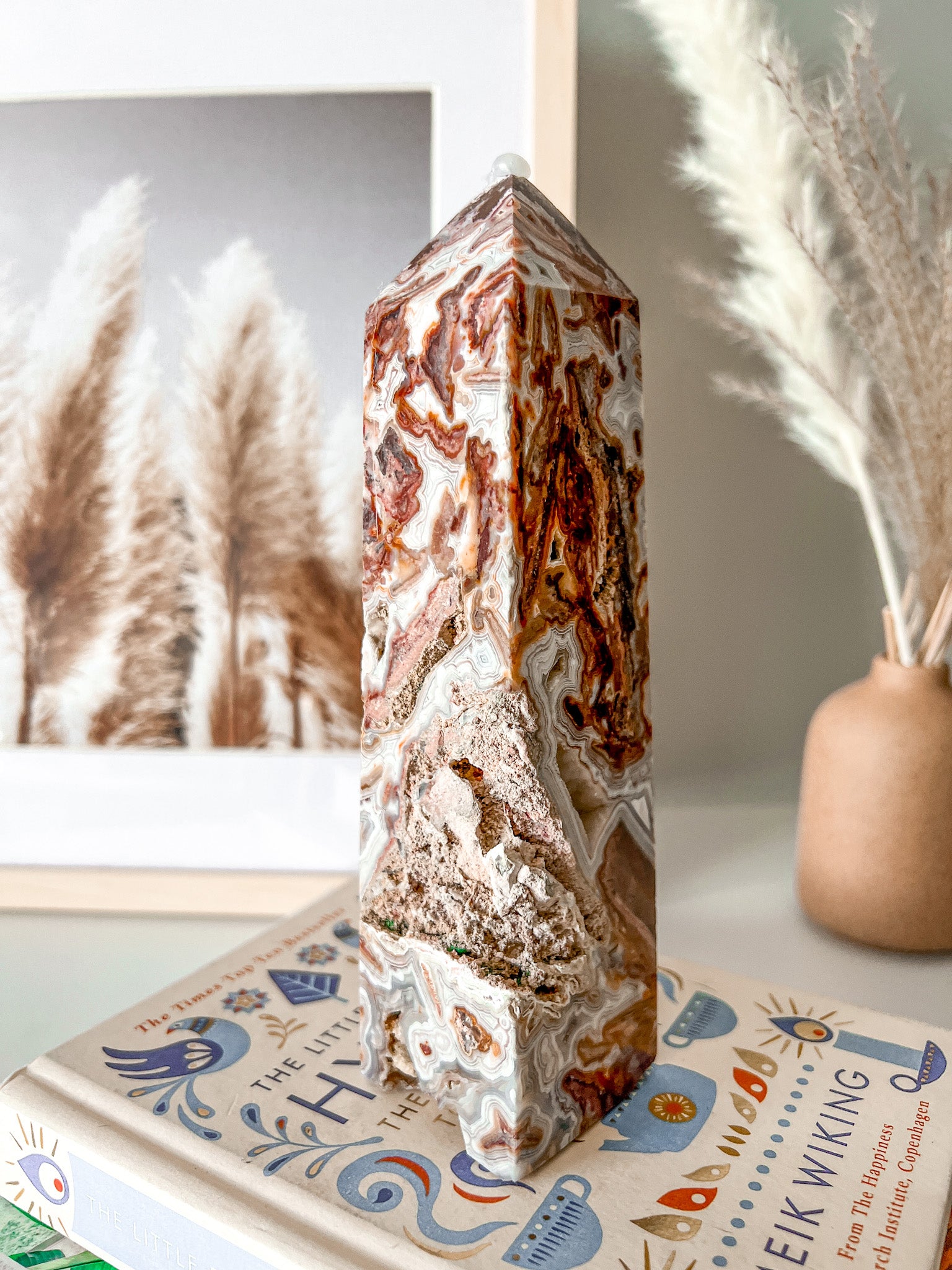 Mexican Lace Agate Tower - Crystal Love Treasures