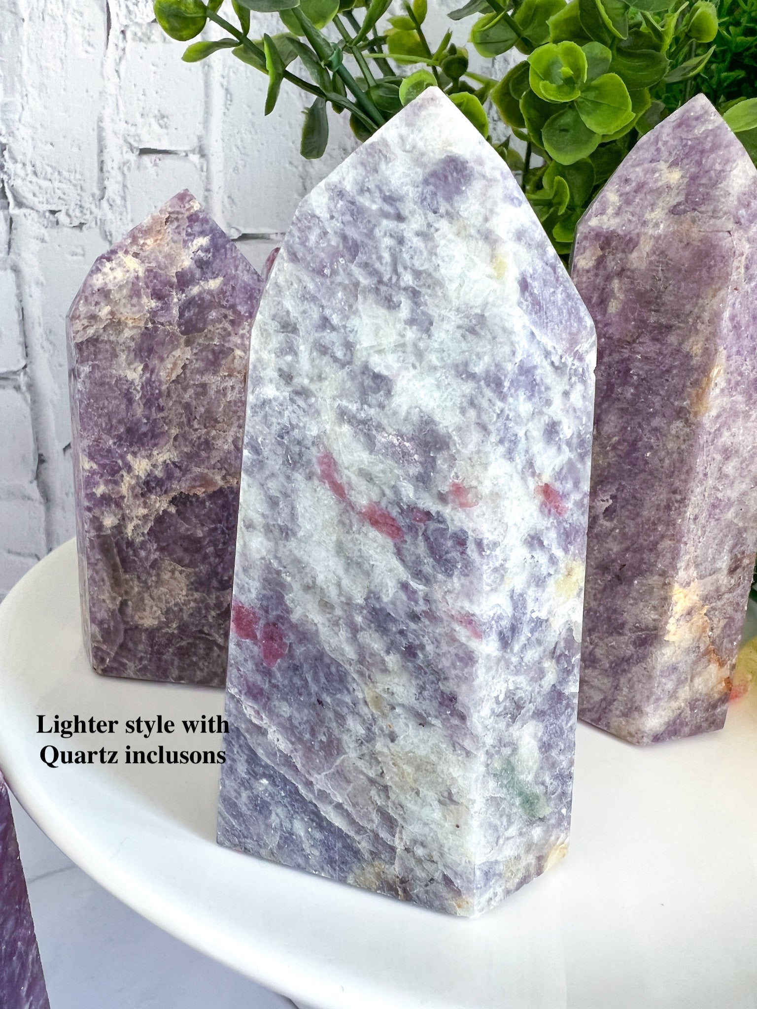 Brazilian Lepidolite Tower - Crystal Love Treasures