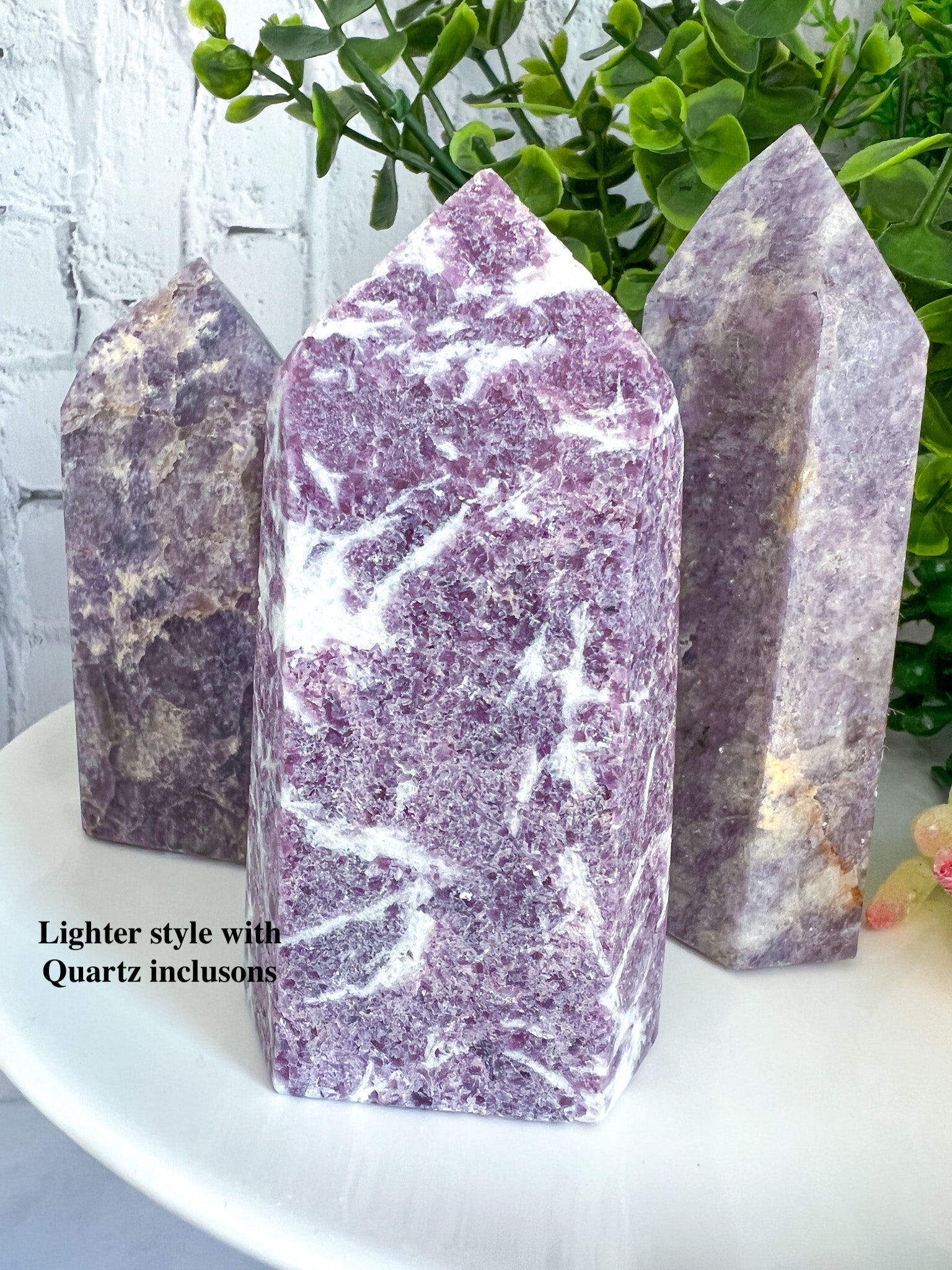 Brazilian Lepidolite Tower - Crystal Love Treasures