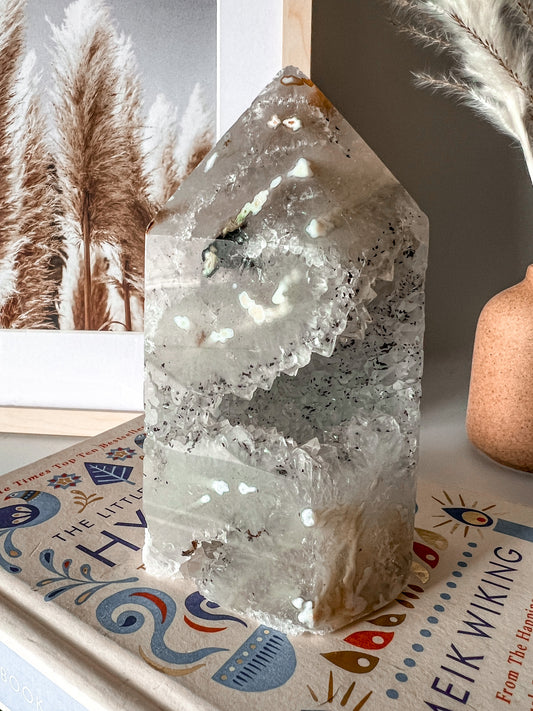 Druzy Agate Quartz Tower - Crystal Love Treasures