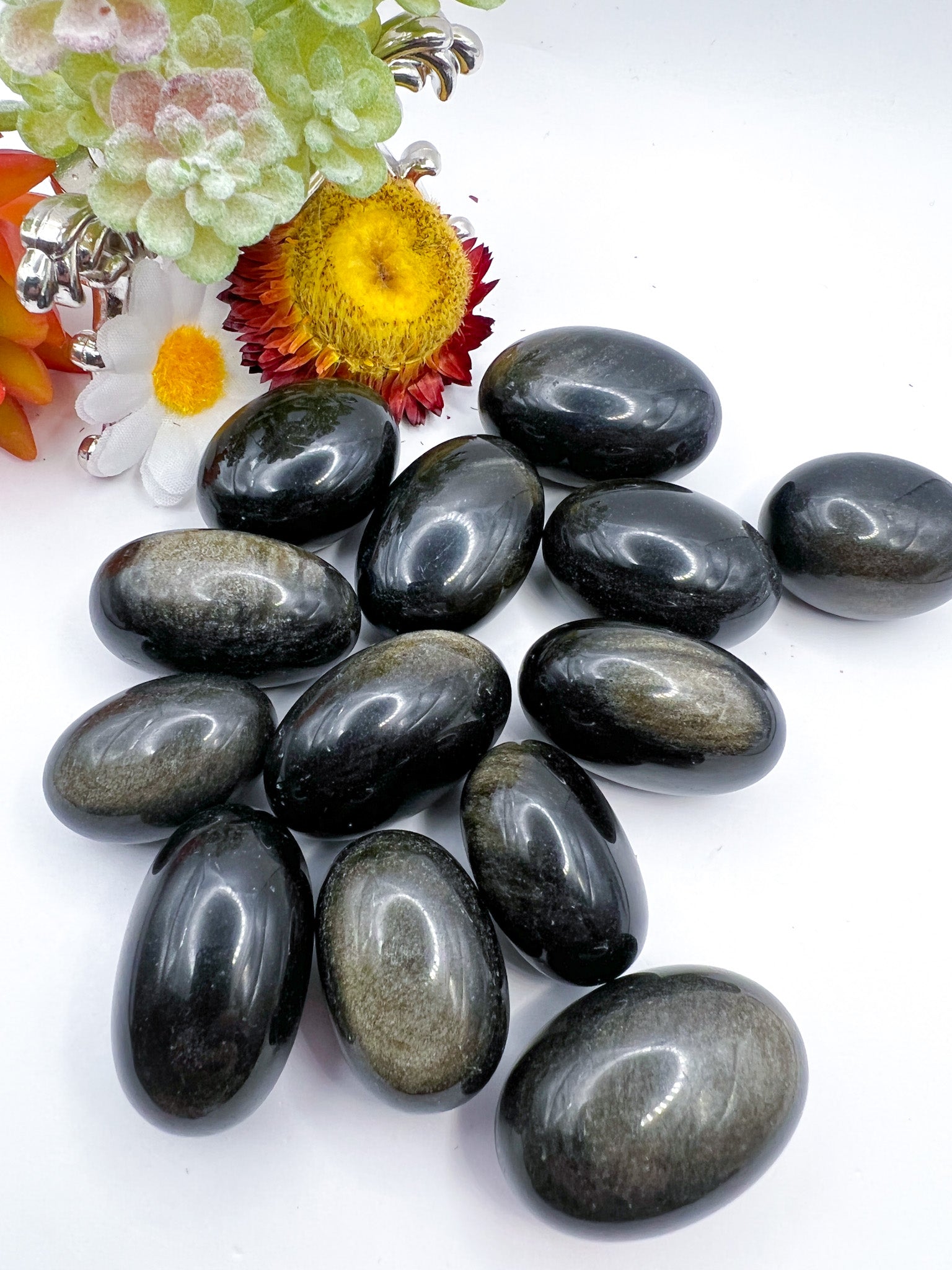 Gold Sheen Obsidian Tumbles - Crystal Love Treasures