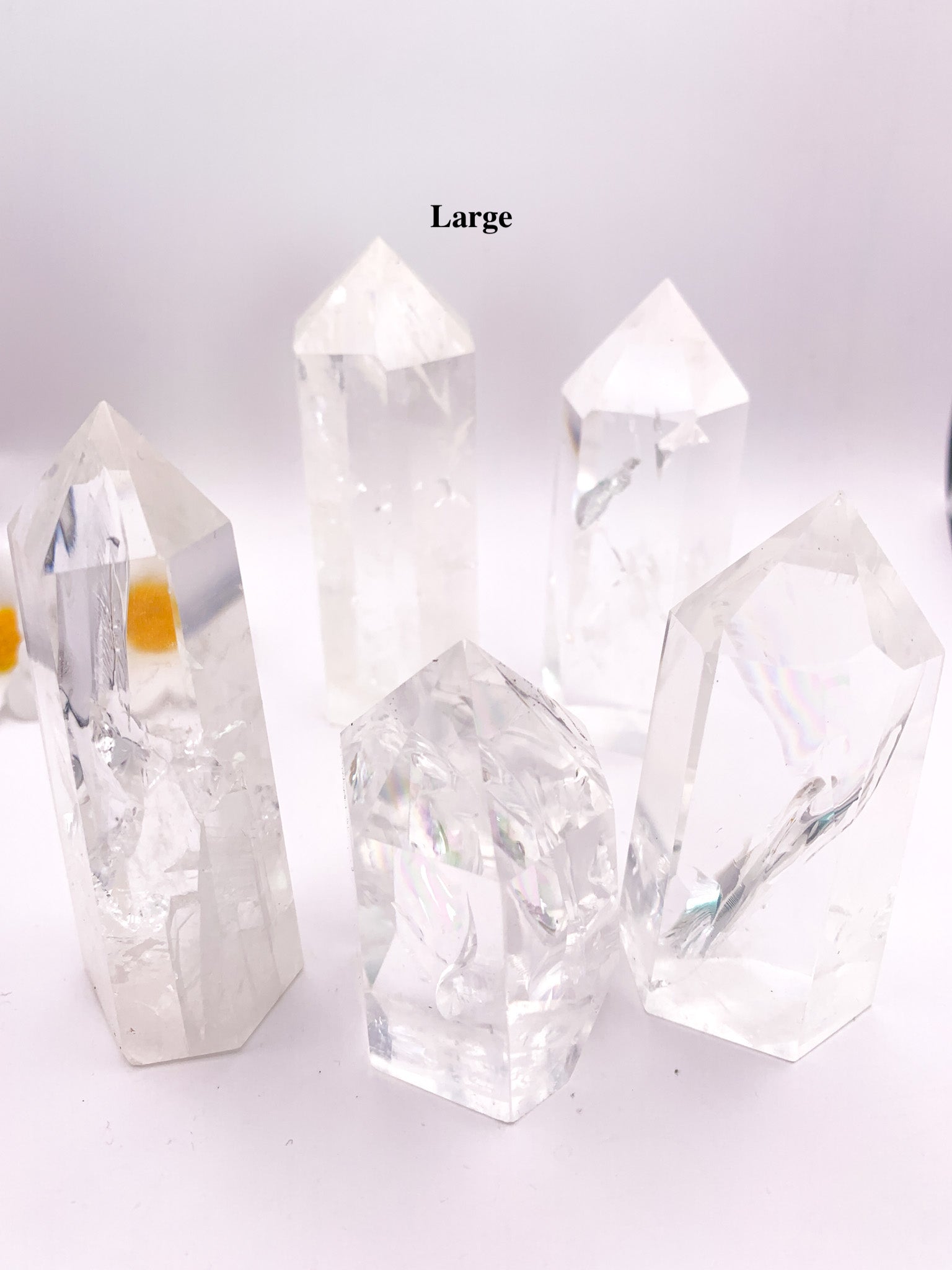 Clear Quartz Tower (super clear with rainbows - High Quality) - Crystal Love Treasures