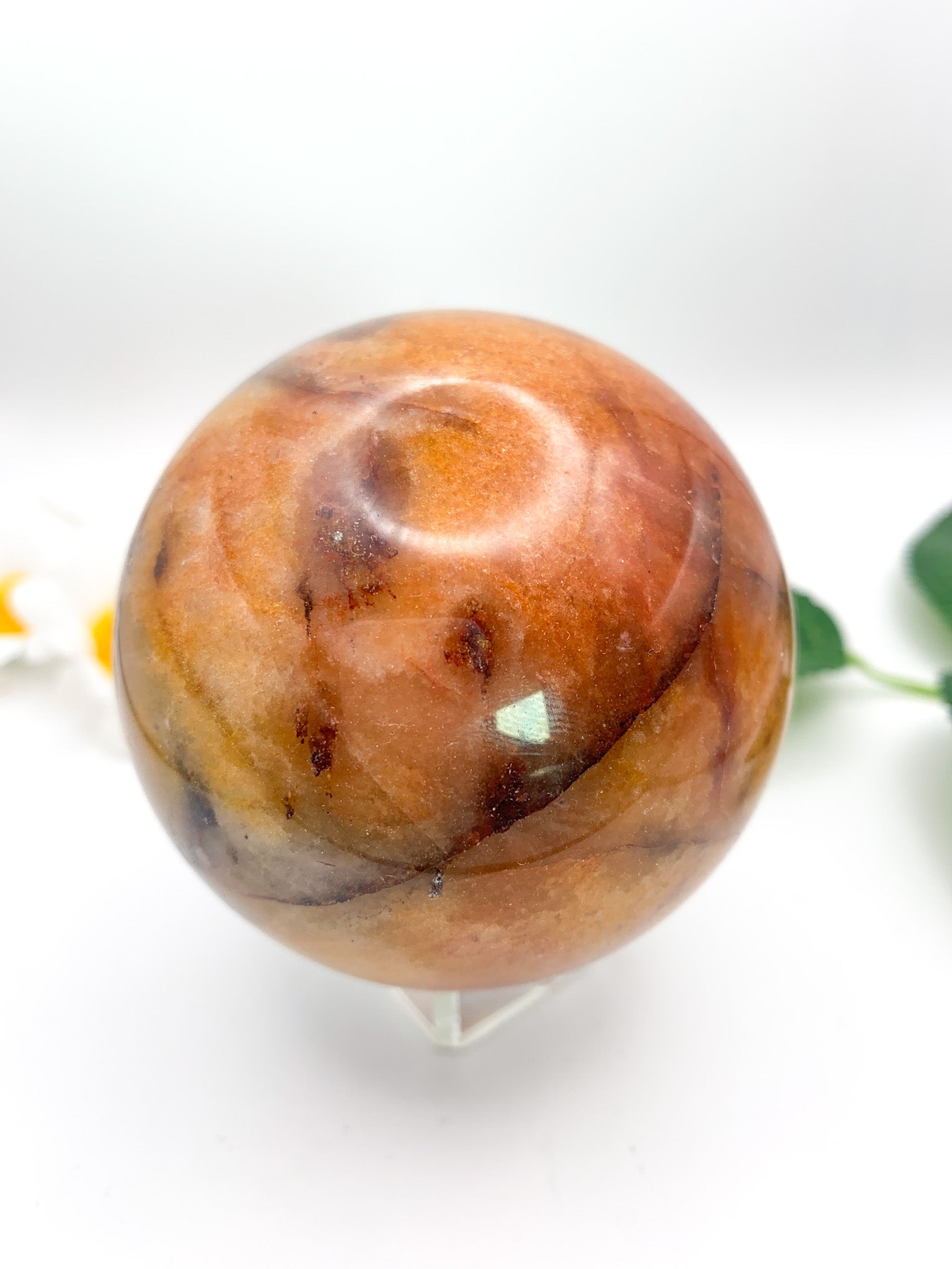 Carnelian Agate Sphere - Crystal Love Treasures