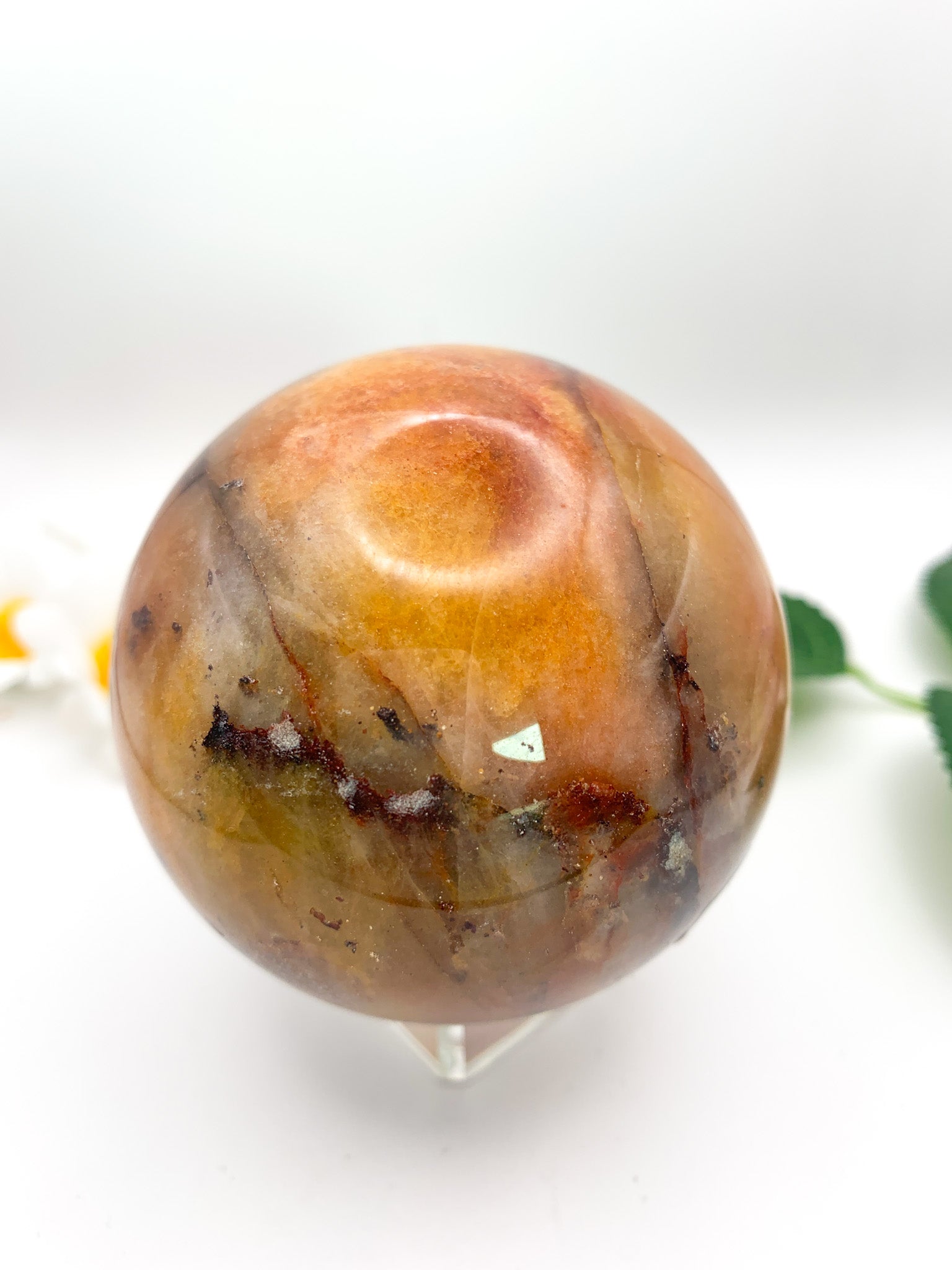 Carnelian Agate Sphere - Crystal Love Treasures