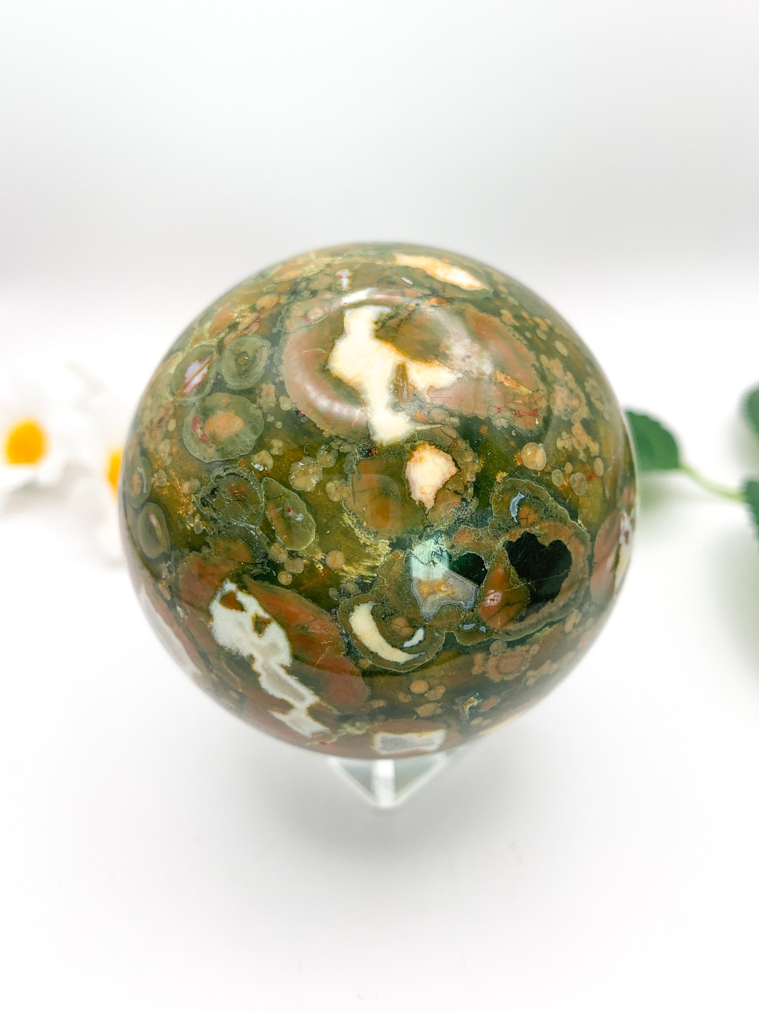 Rainforest Jasper Sphere - Crystal Love Treasures