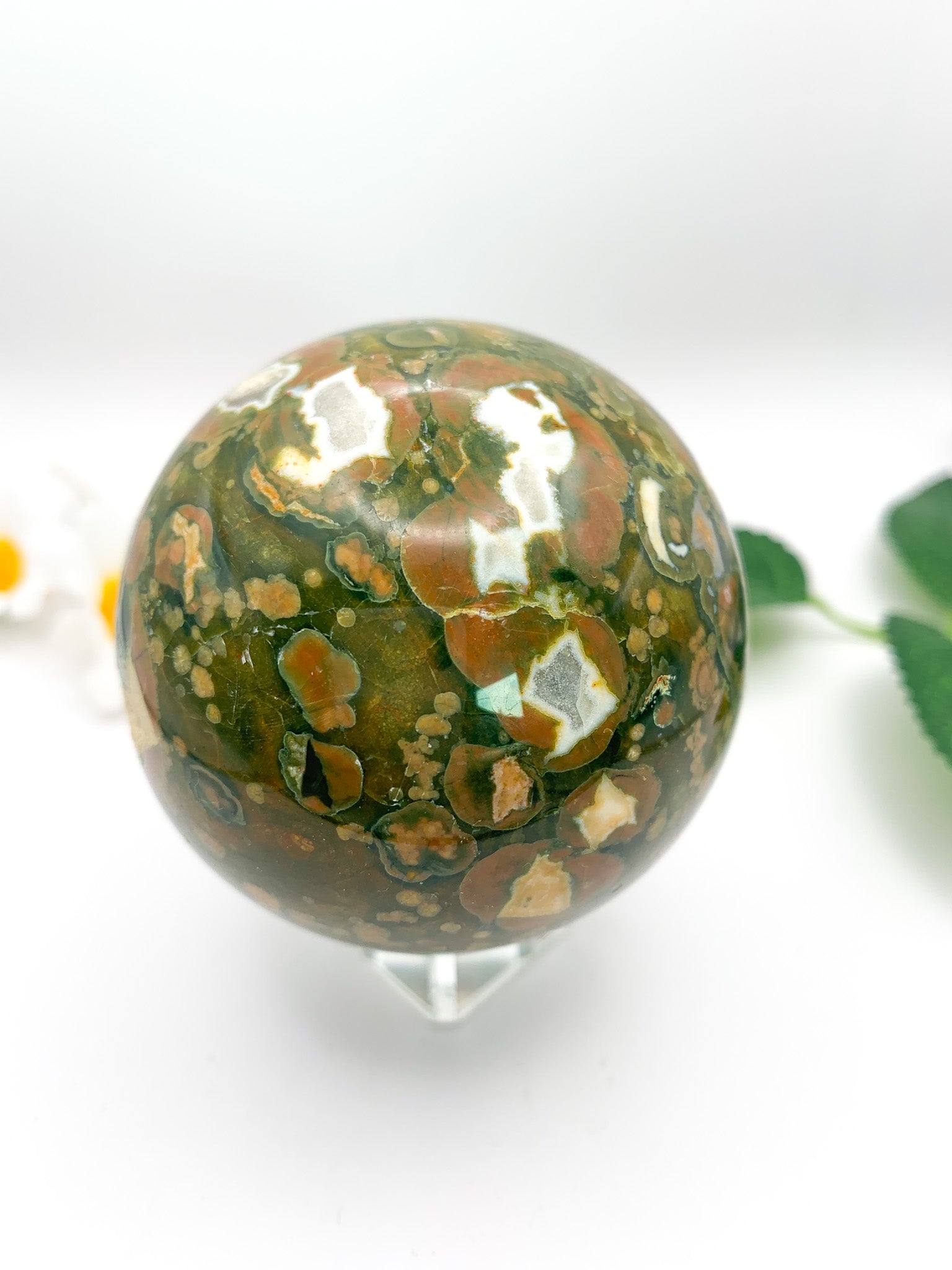 Rainforest Jasper Sphere - Crystal Love Treasures