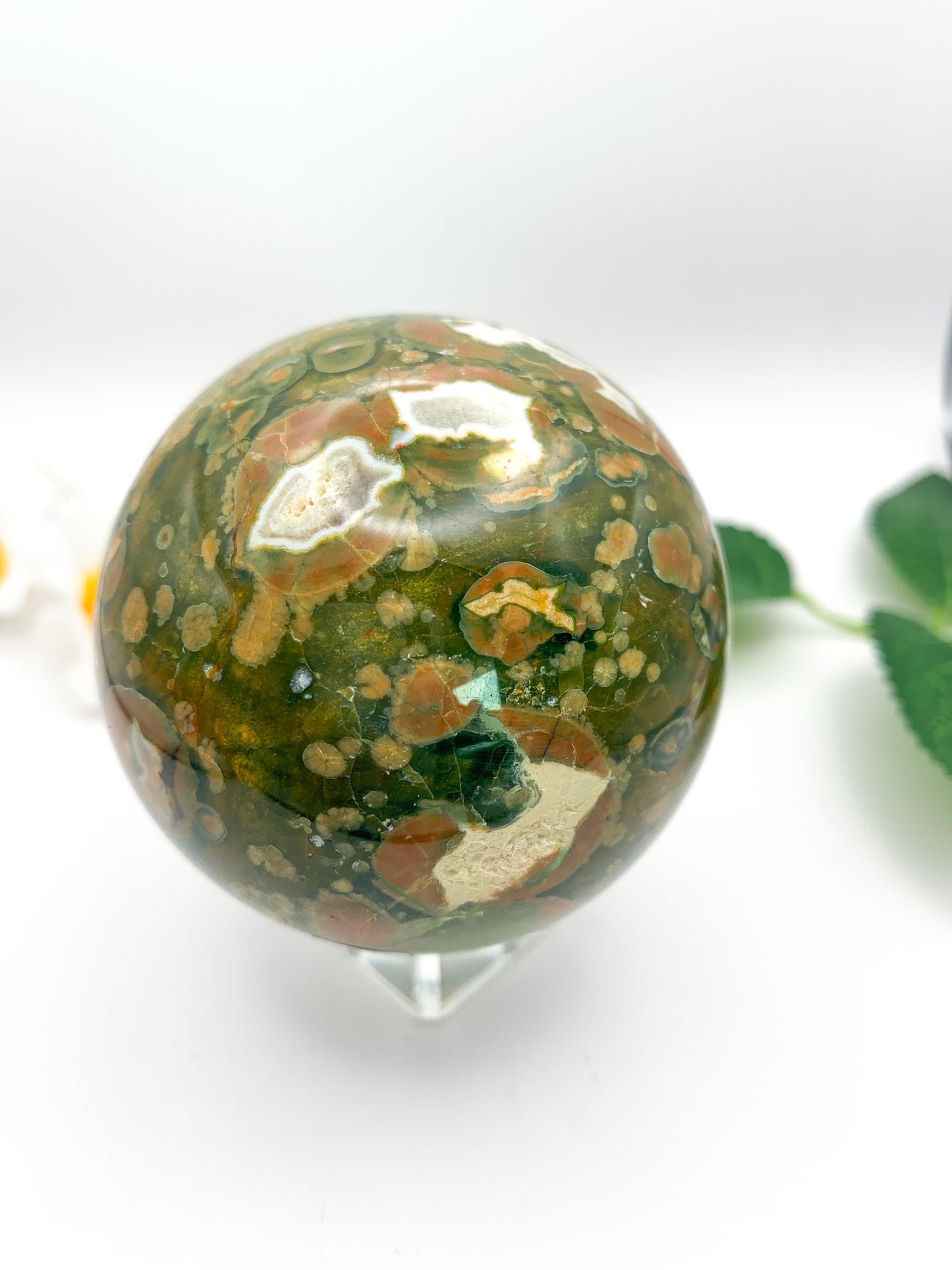 Rainforest Jasper Sphere - Crystal Love Treasures