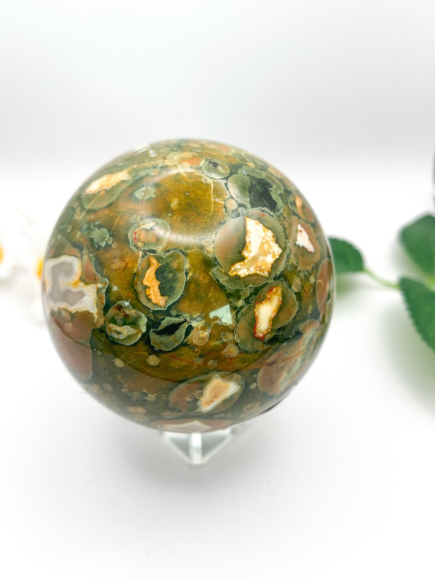 Rainforest Jasper Sphere - Crystal Love Treasures