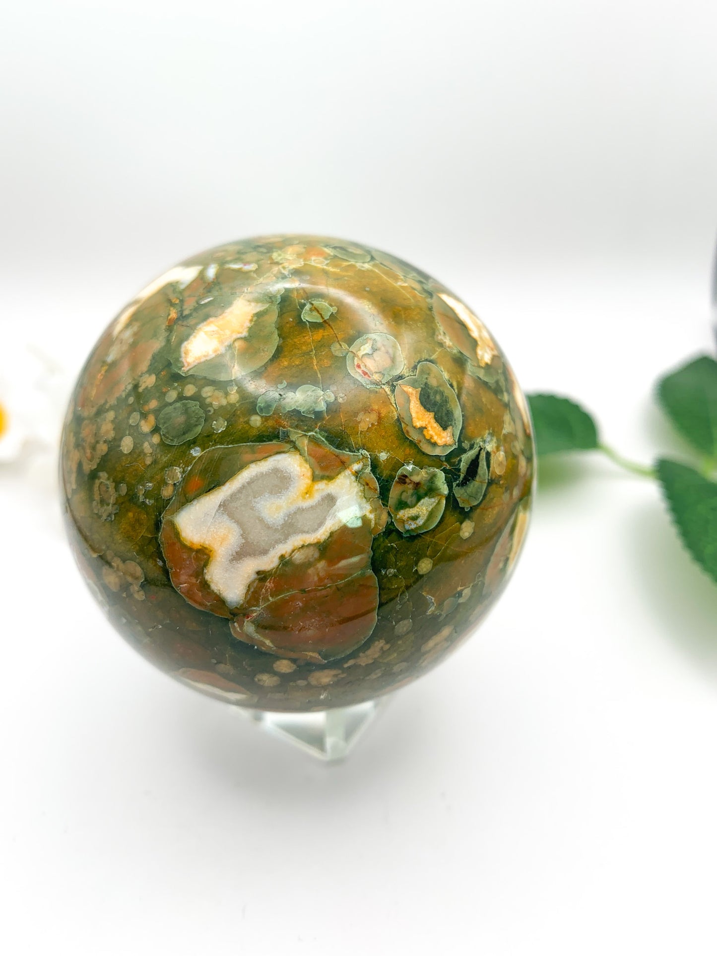 Rainforest Jasper Sphere - Crystal Love Treasures