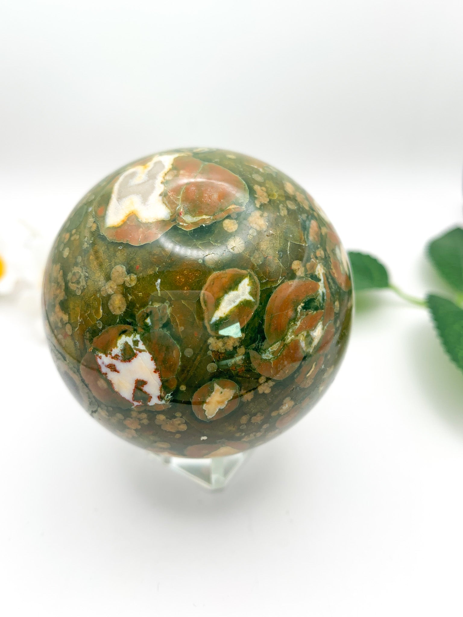 Rainforest Jasper Sphere - Crystal Love Treasures