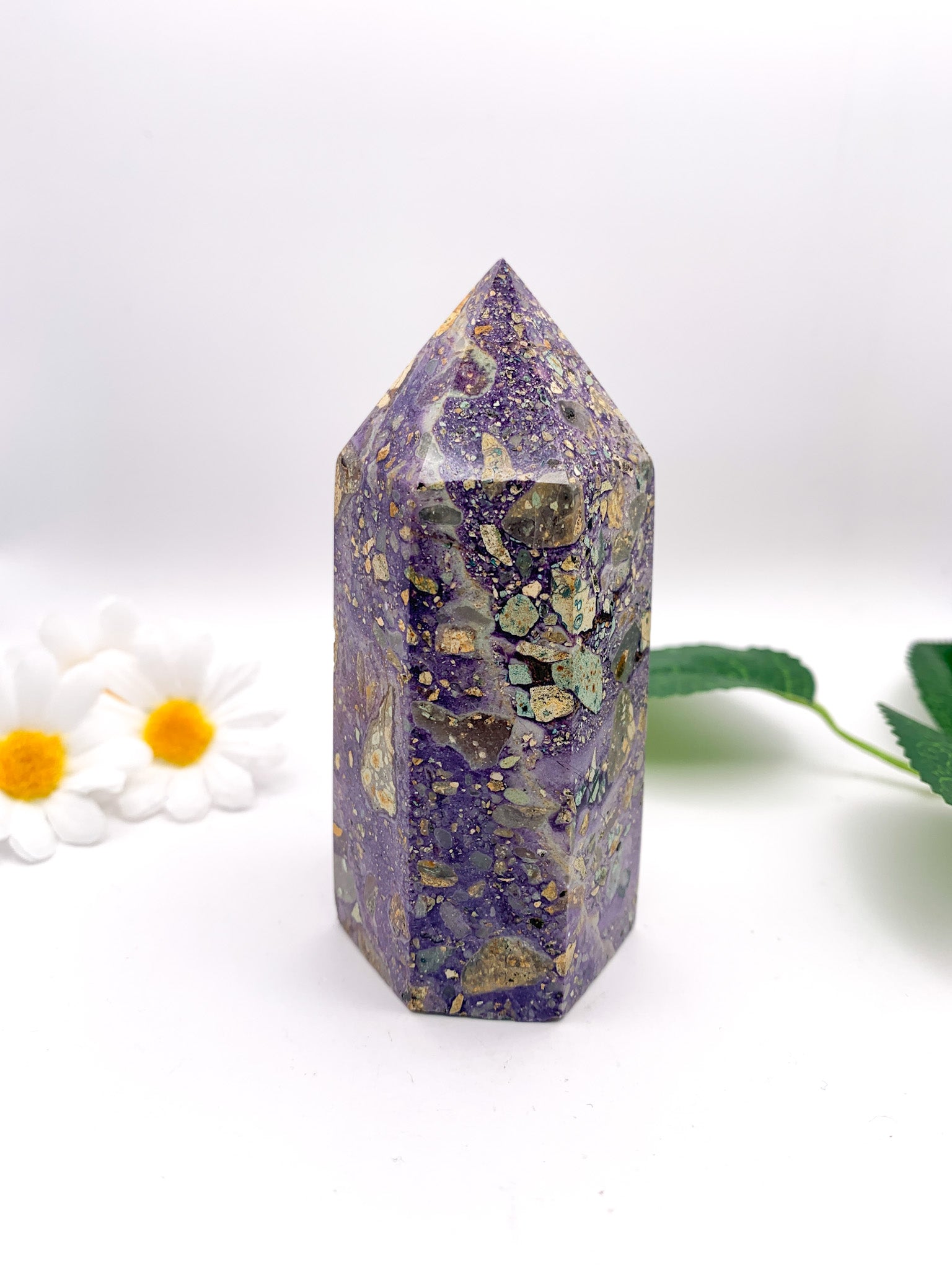 "Iced Tea" Fluorite Tower - Crystal Love Treasures