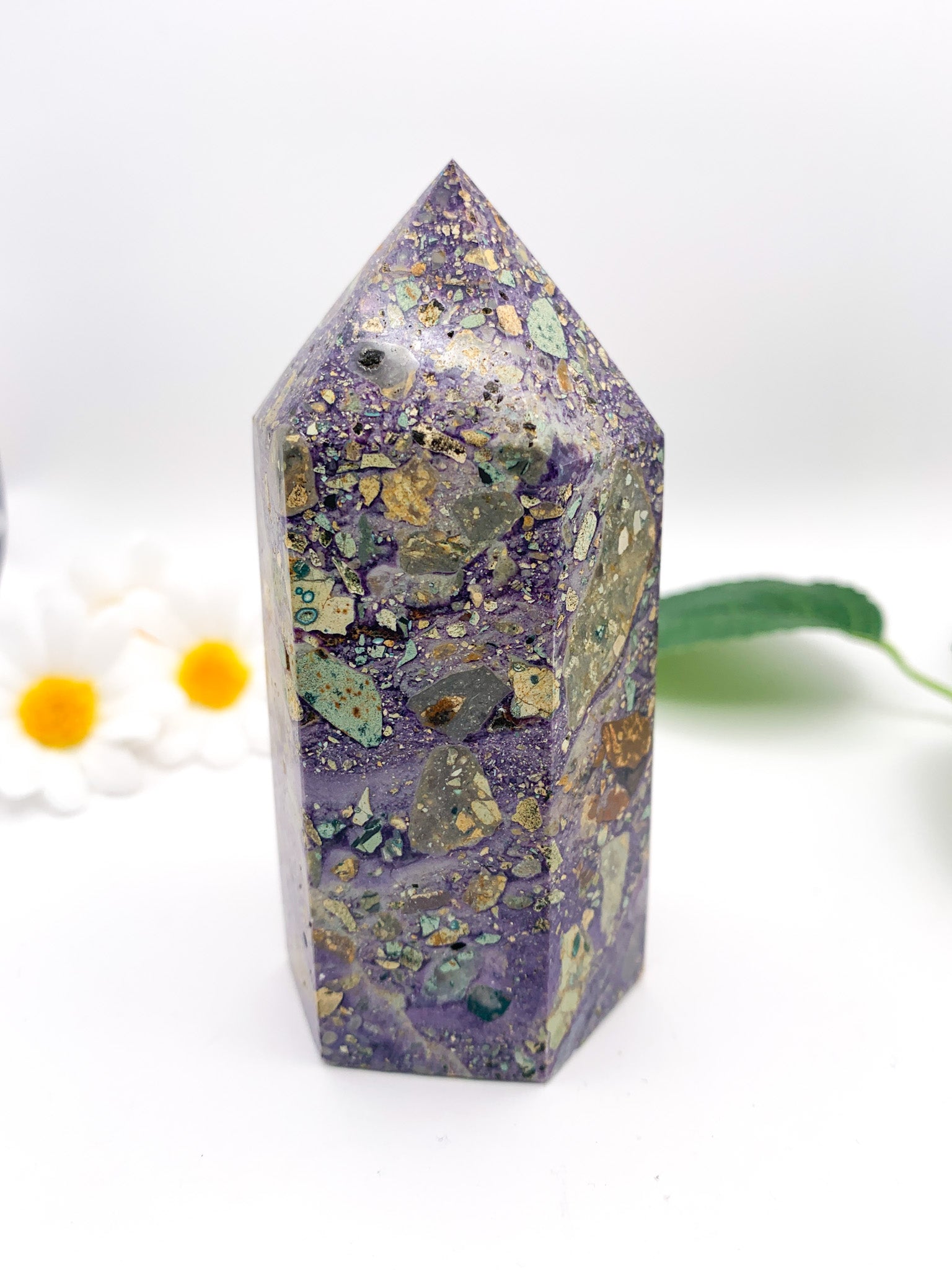 "Iced Tea" Fluorite Tower - Crystal Love Treasures