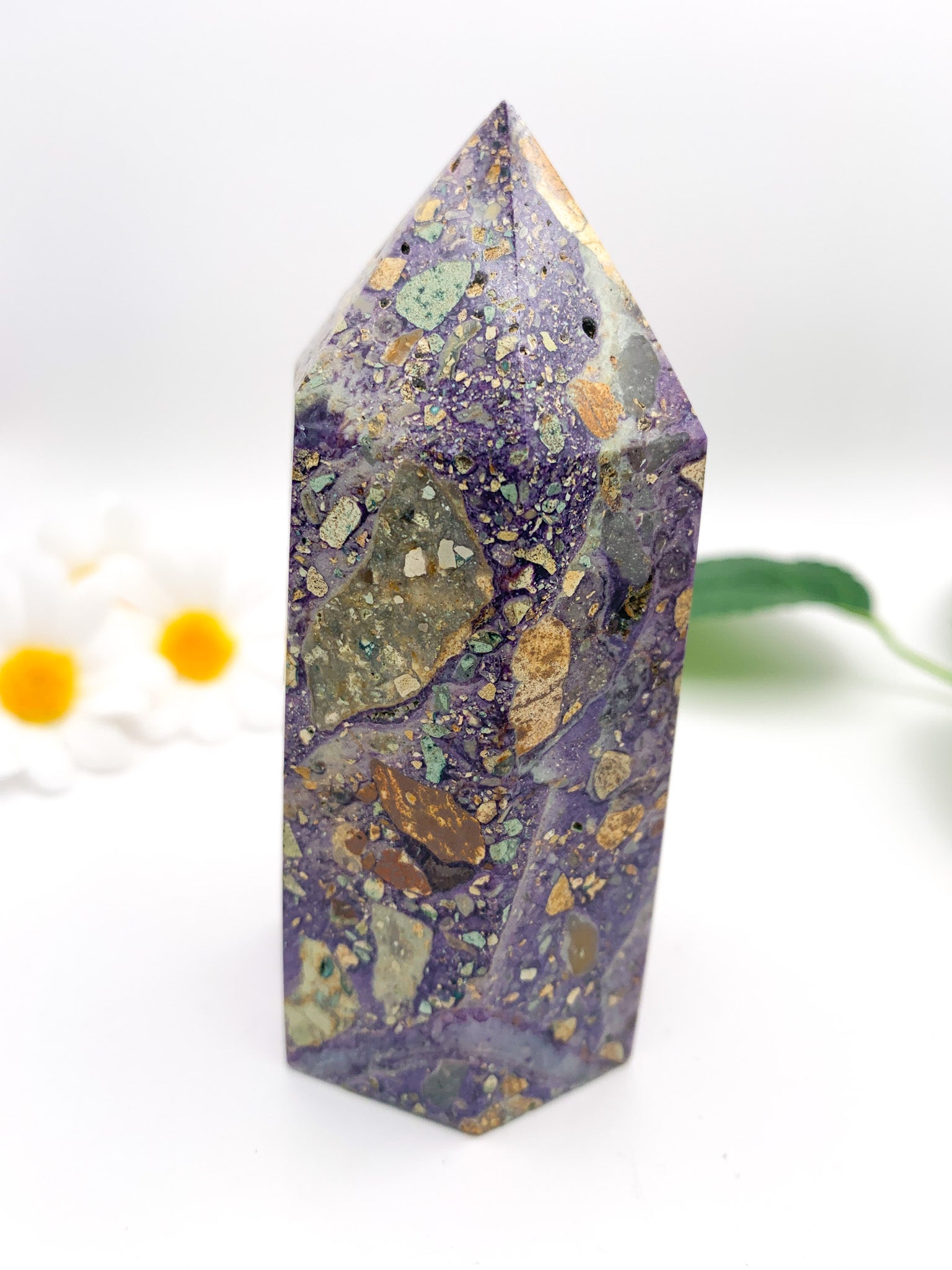 "Iced Tea" Fluorite Tower - Crystal Love Treasures
