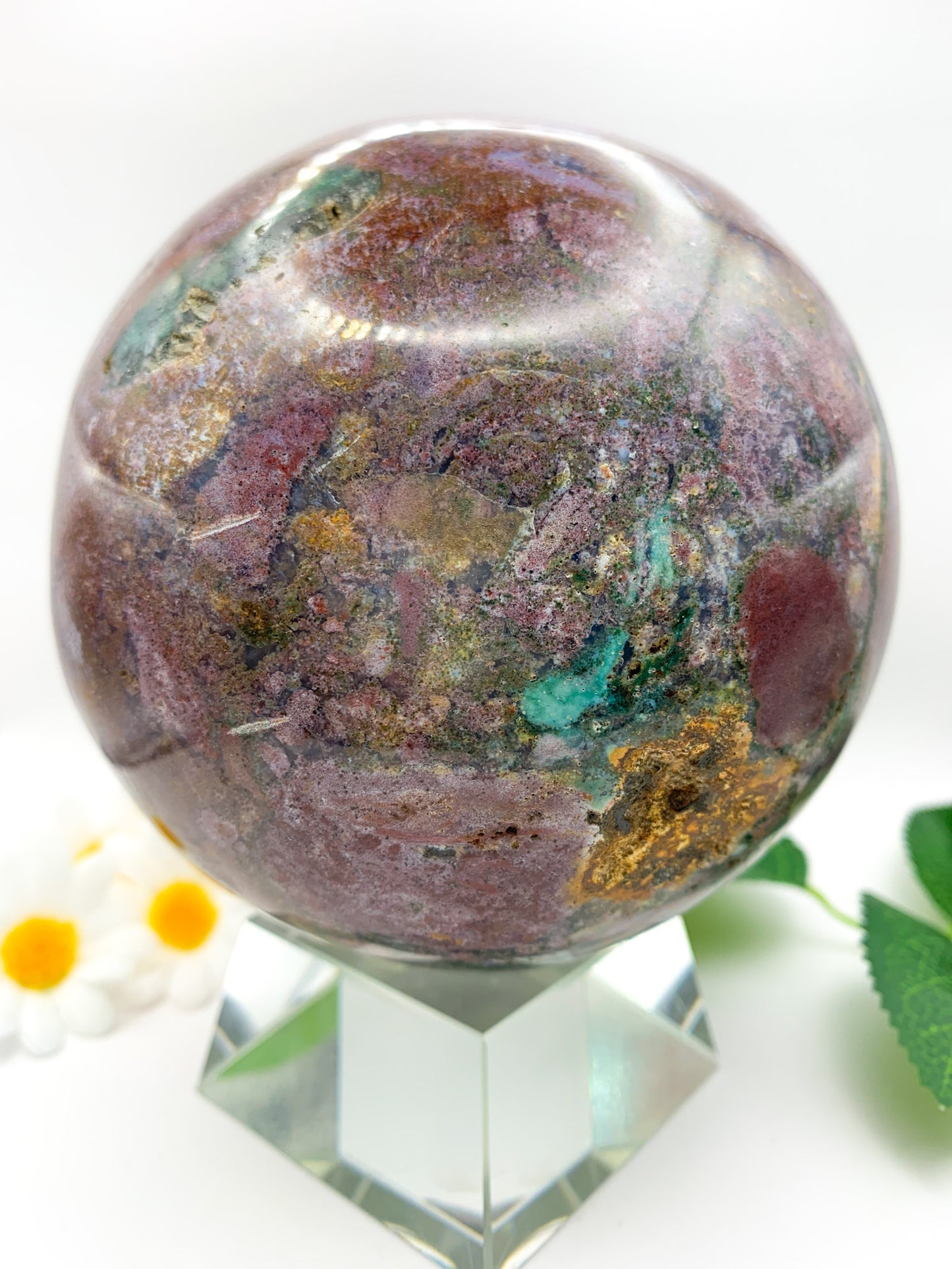 Ocean Jasper Sphere XL - Crystal Love Treasures