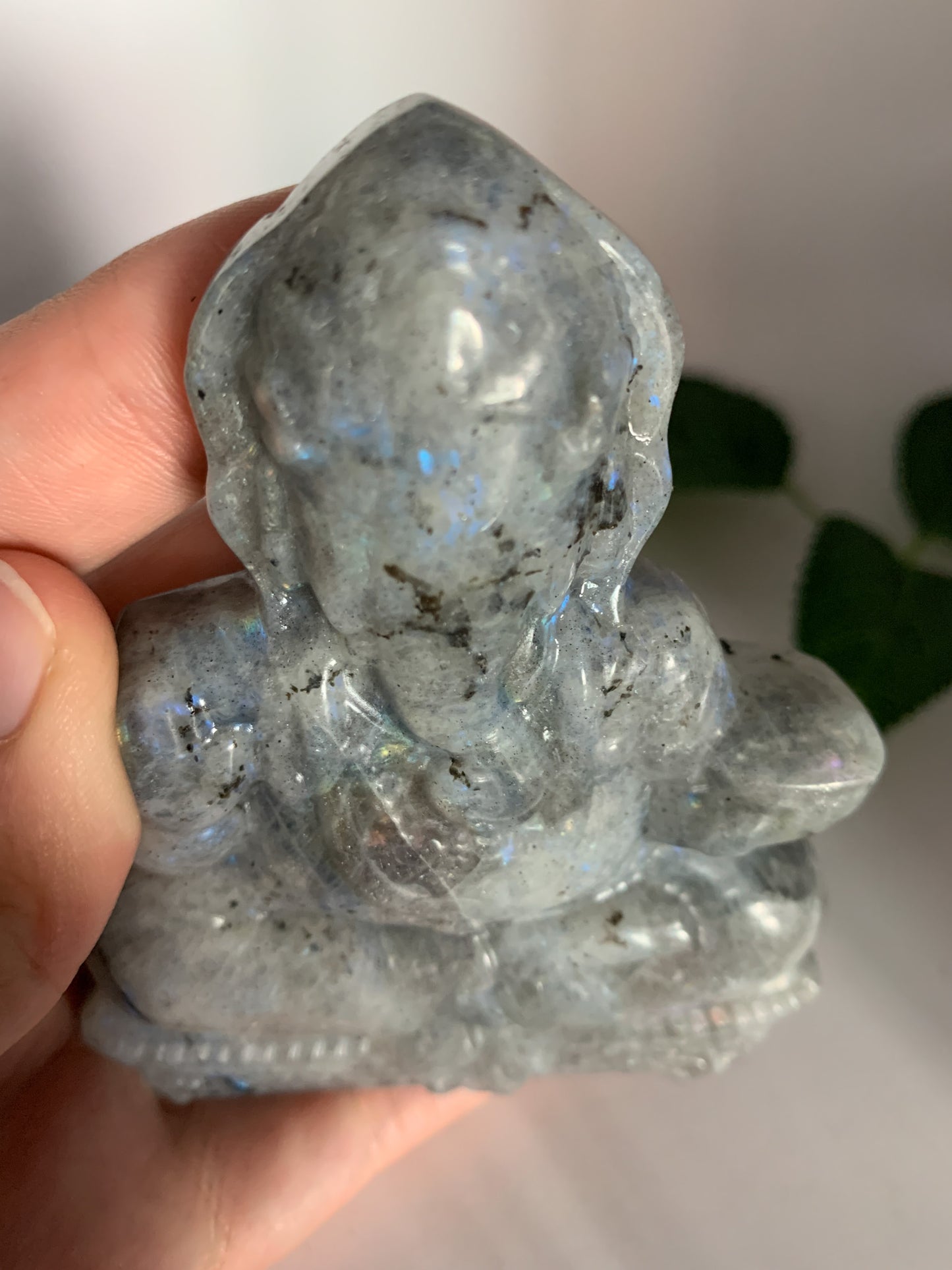 Labradorite Ganesha Carving (Hand-carved) - Crystal Love Treasures