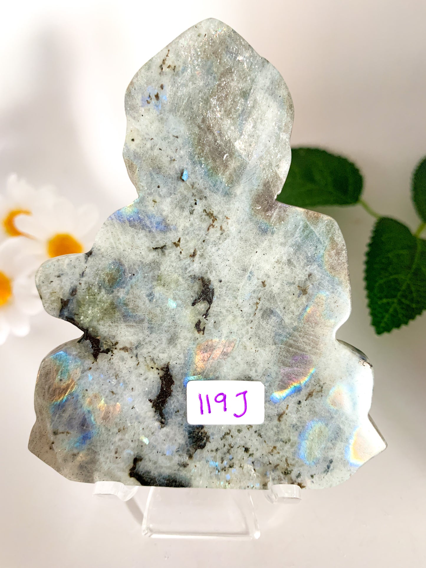 Labradorite Ganesha Carving (Hand-carved) - Crystal Love Treasures